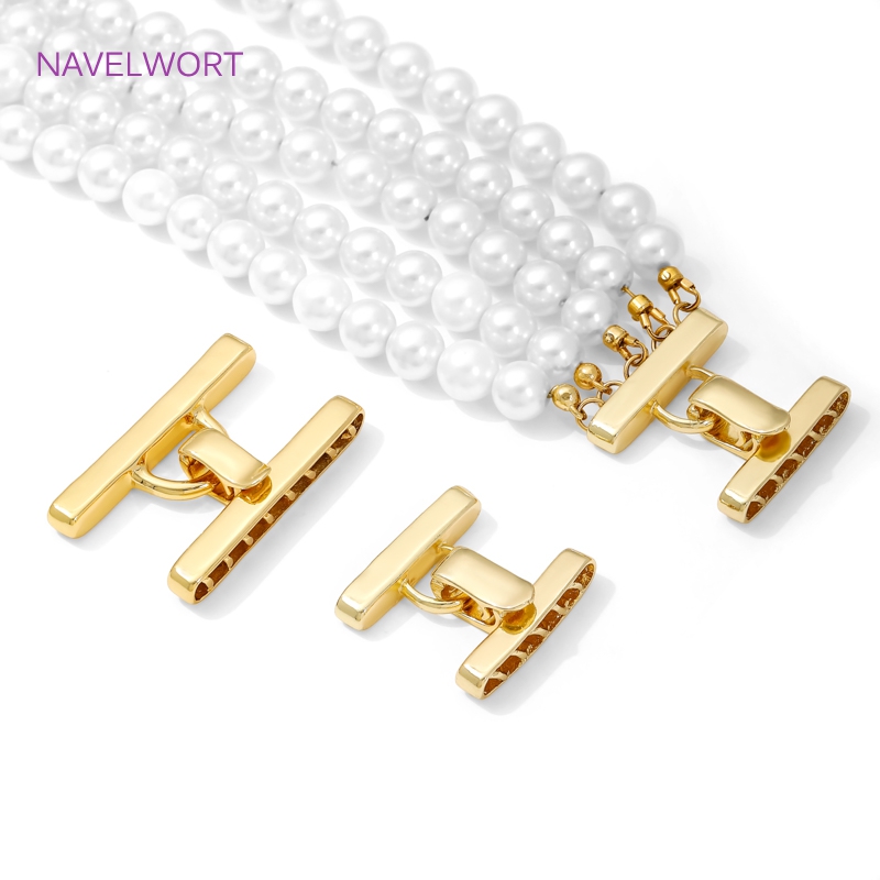 Jewelry Making Supplies - Multi Strands Necklace Clasp 18K Gold