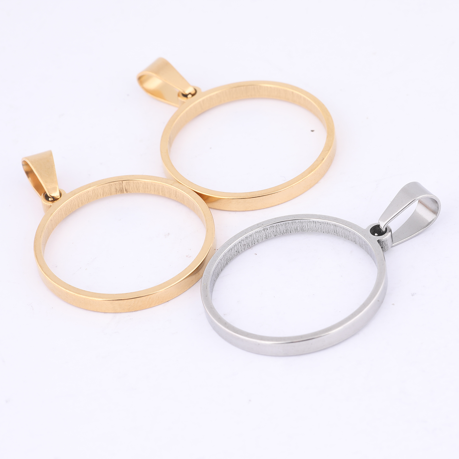 Pendant Blank Bezel - 10pcs 25mm Round Open Bezel Charms