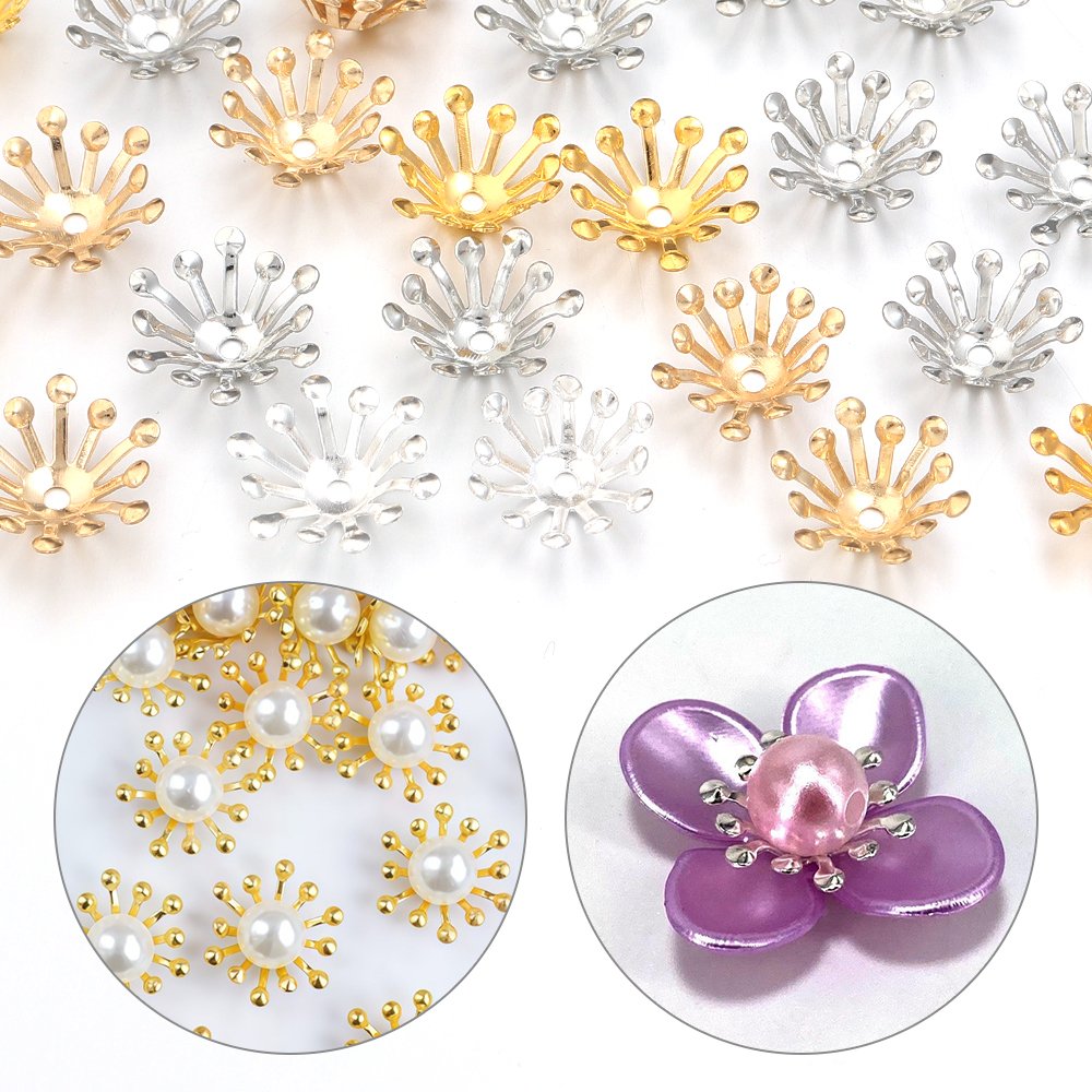 Jewelry Making Materials Wholesale - 100Pcs Diameter 13MM Gold Color Iron