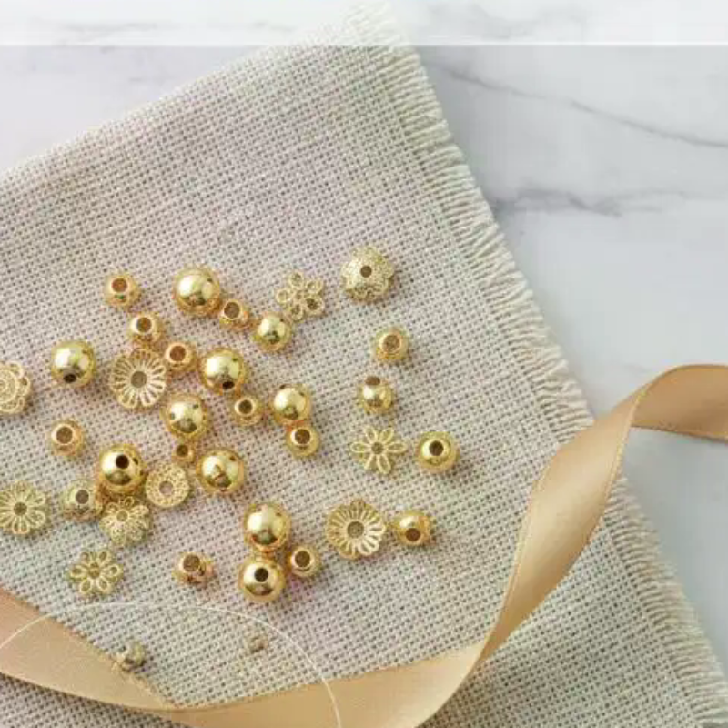 Jewelry Making Ideas With Beads - Shiny Gold Plated Faceted Spacer Beads