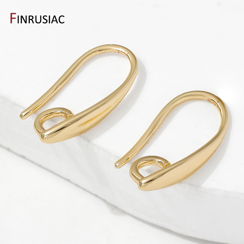 Jewelry Making Supplies - 14K Gold Plated Brass Smooth Earring