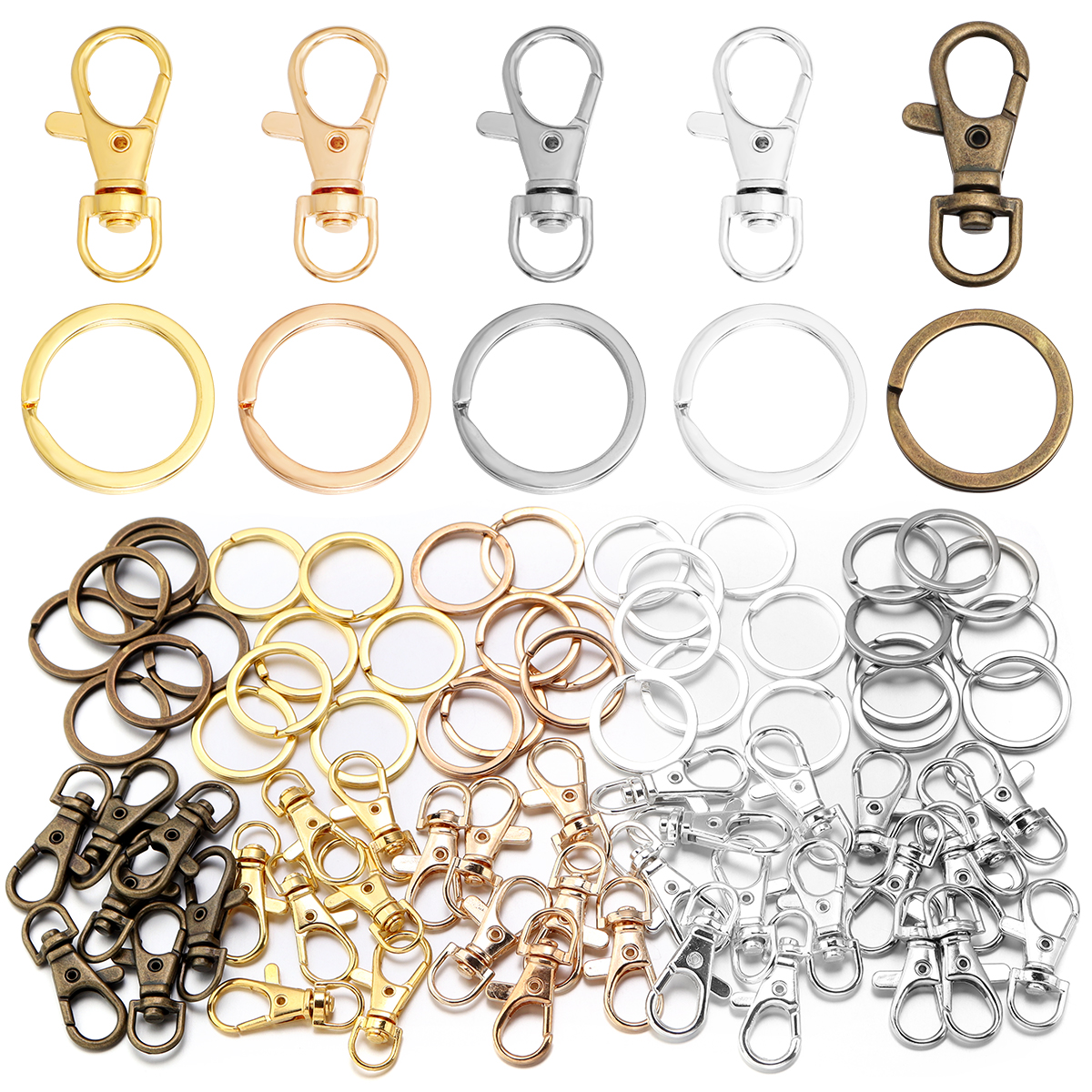 Jewelry Making A Ring - 10Sets Alloy Swivel Lobster Clasp Hooks