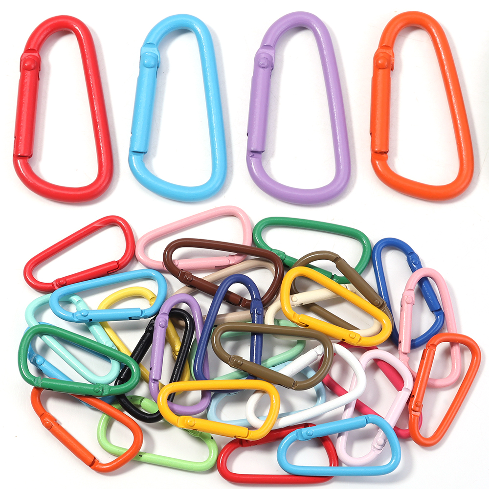 10pcs Colorful Carabiner Clip  - مراجعة Jewelry Making A Ring وسعره