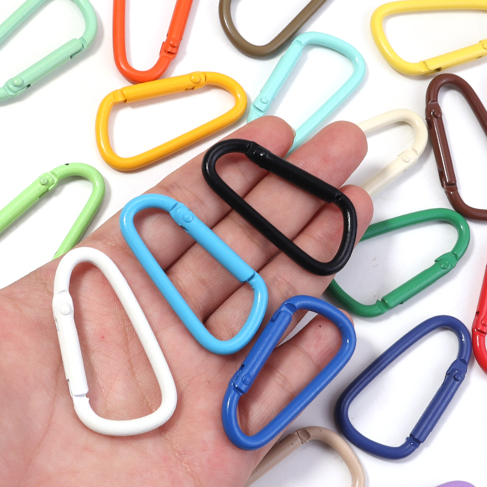 10pcs Colorful Carabiner Clip  - مراجعة Jewelry Making A Ring وسعره