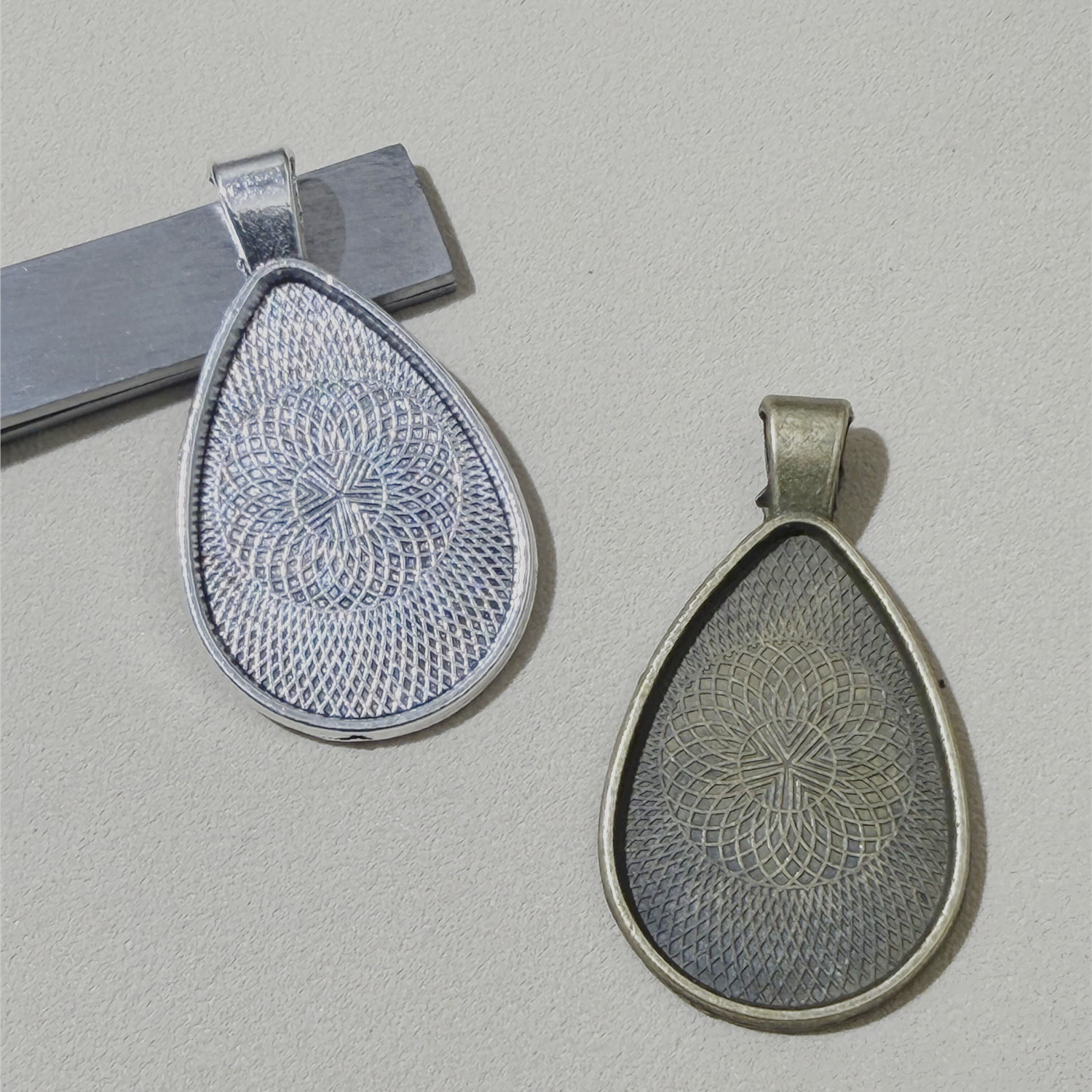 10pcs Drop Inner Size 20x30mm  - مراجعة Pendant Blank Bezel وسعره