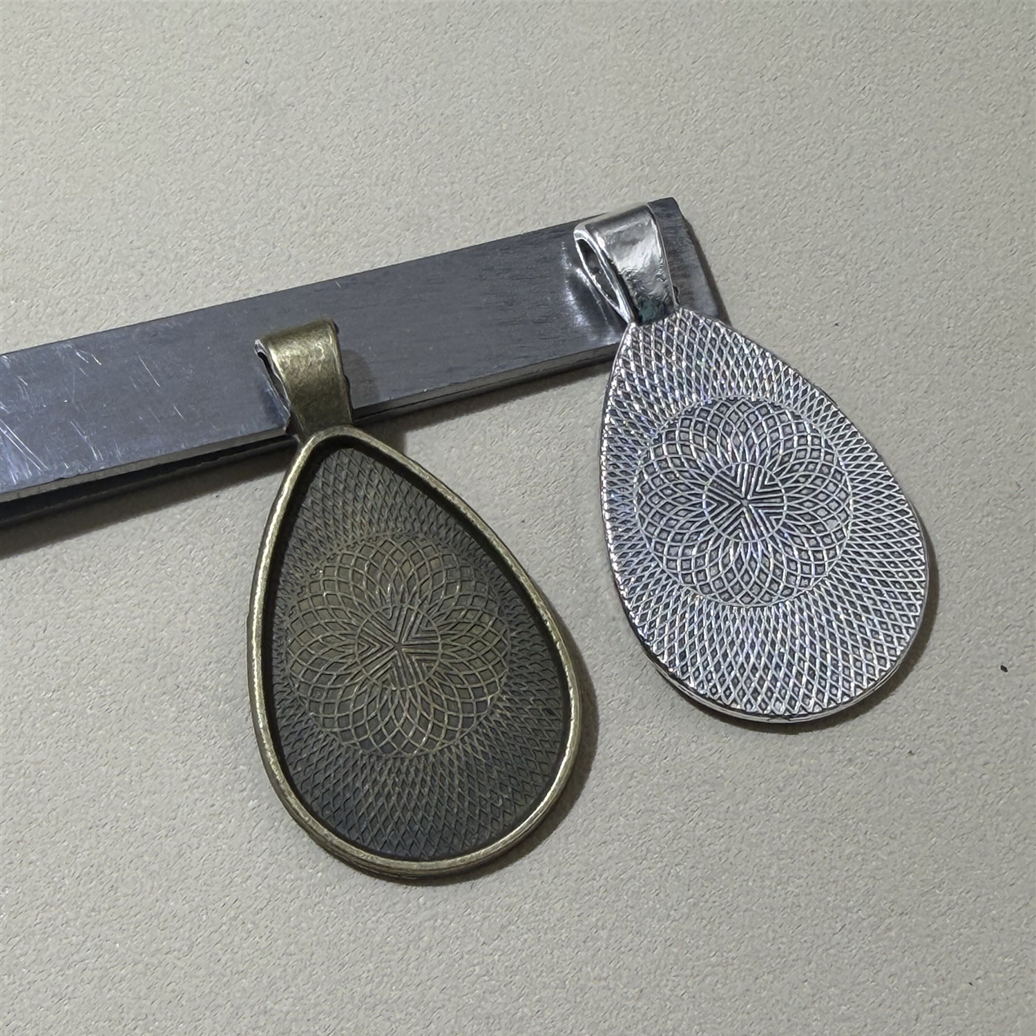 10pcs Drop Inner Size 20x30mm  - مراجعة Pendant Blank Bezel وسعره