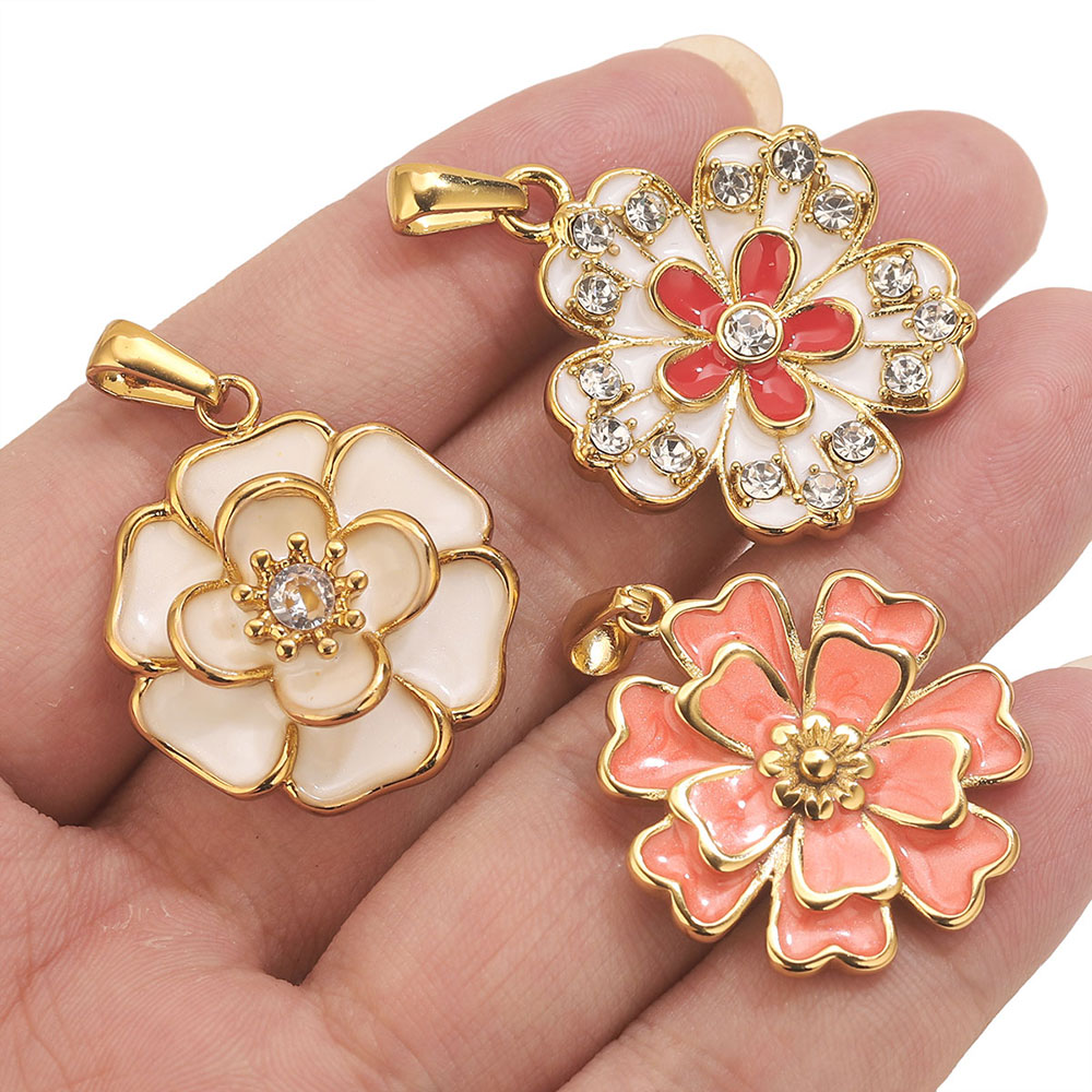 2PCS Stainless Steel Enamel La - مراجعة Jewelry Making Materials Wholesale وسعره