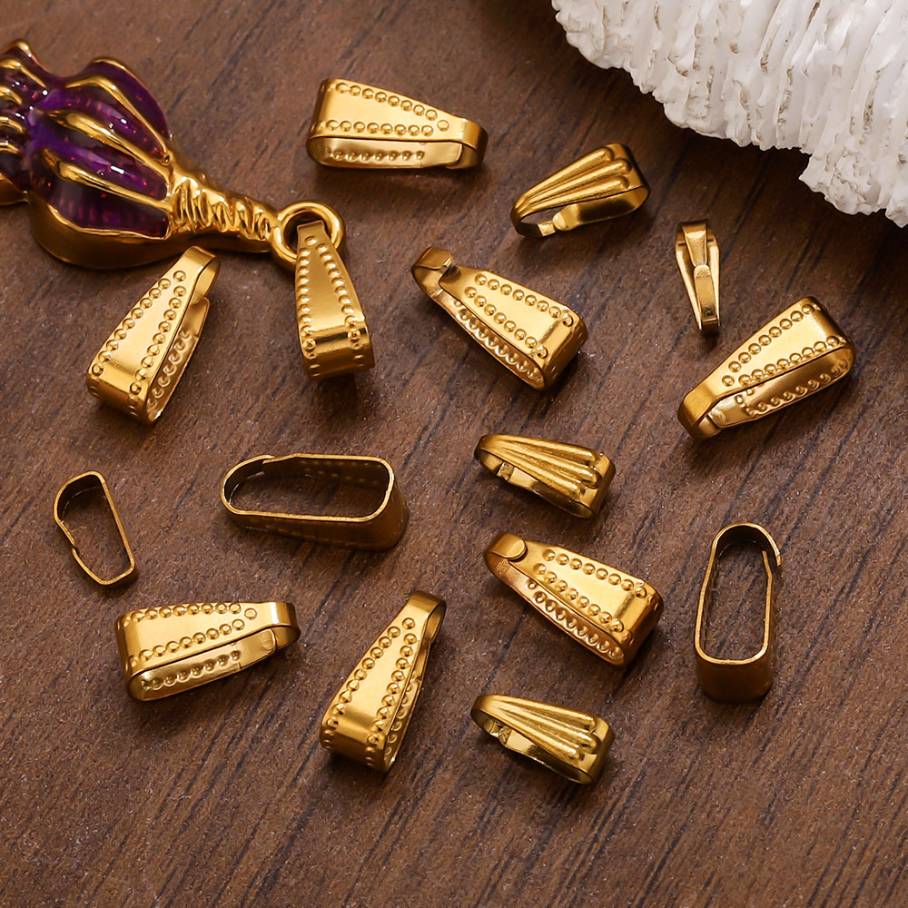50pcs Gold Color Stainless Ste - مراجعة Jewelry Making Materials Wholesale وسعره