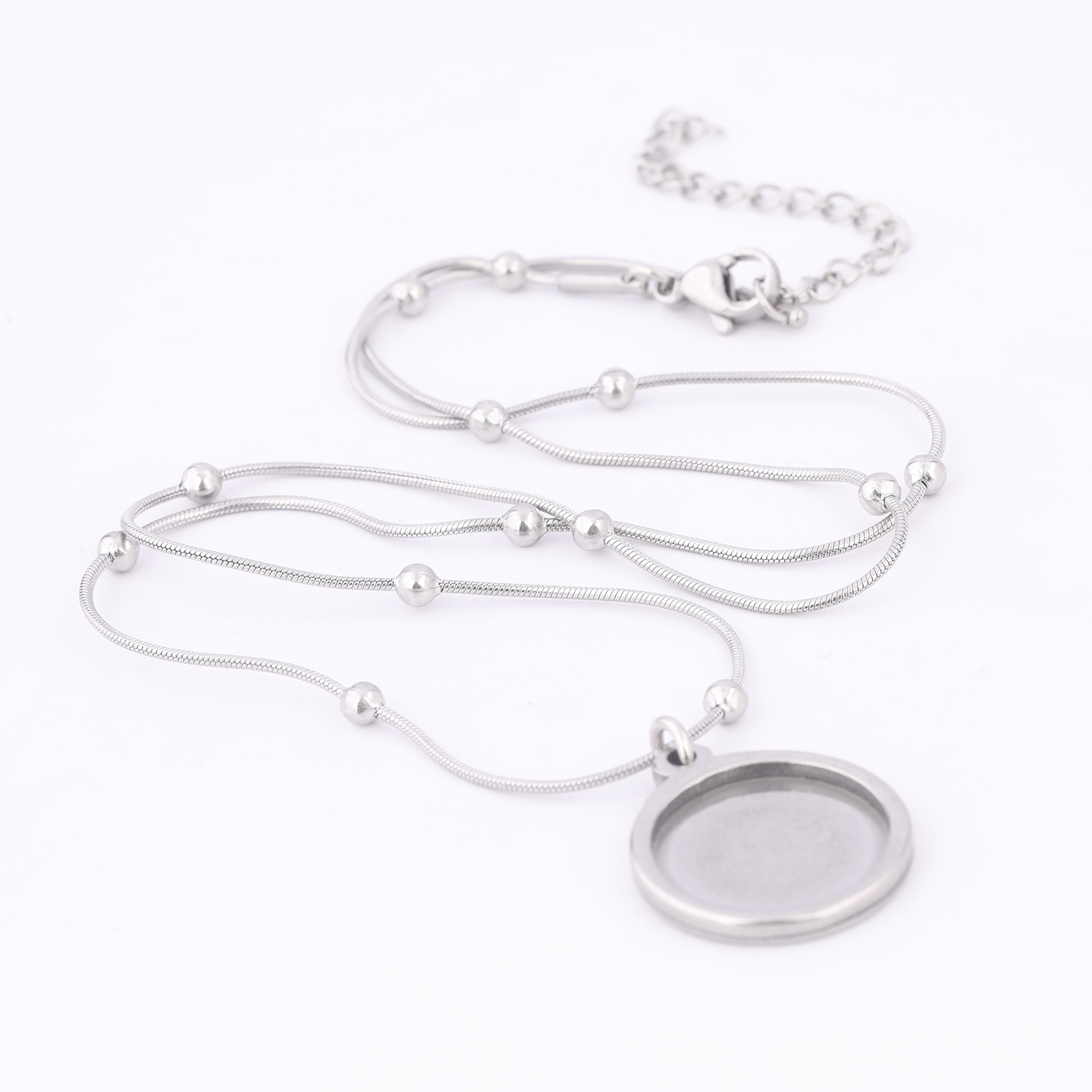 2pcs Stainless Steel Ball Chai - مراجعة Pendant Blank Bezel وسعره