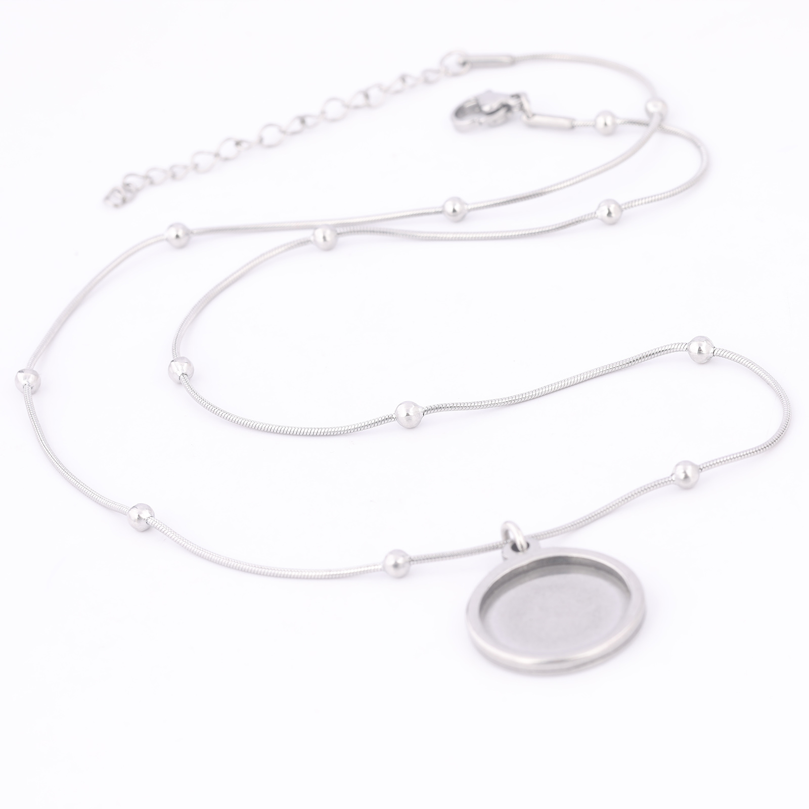 2pcs Stainless Steel Ball Chai - مراجعة Pendant Blank Bezel وسعره