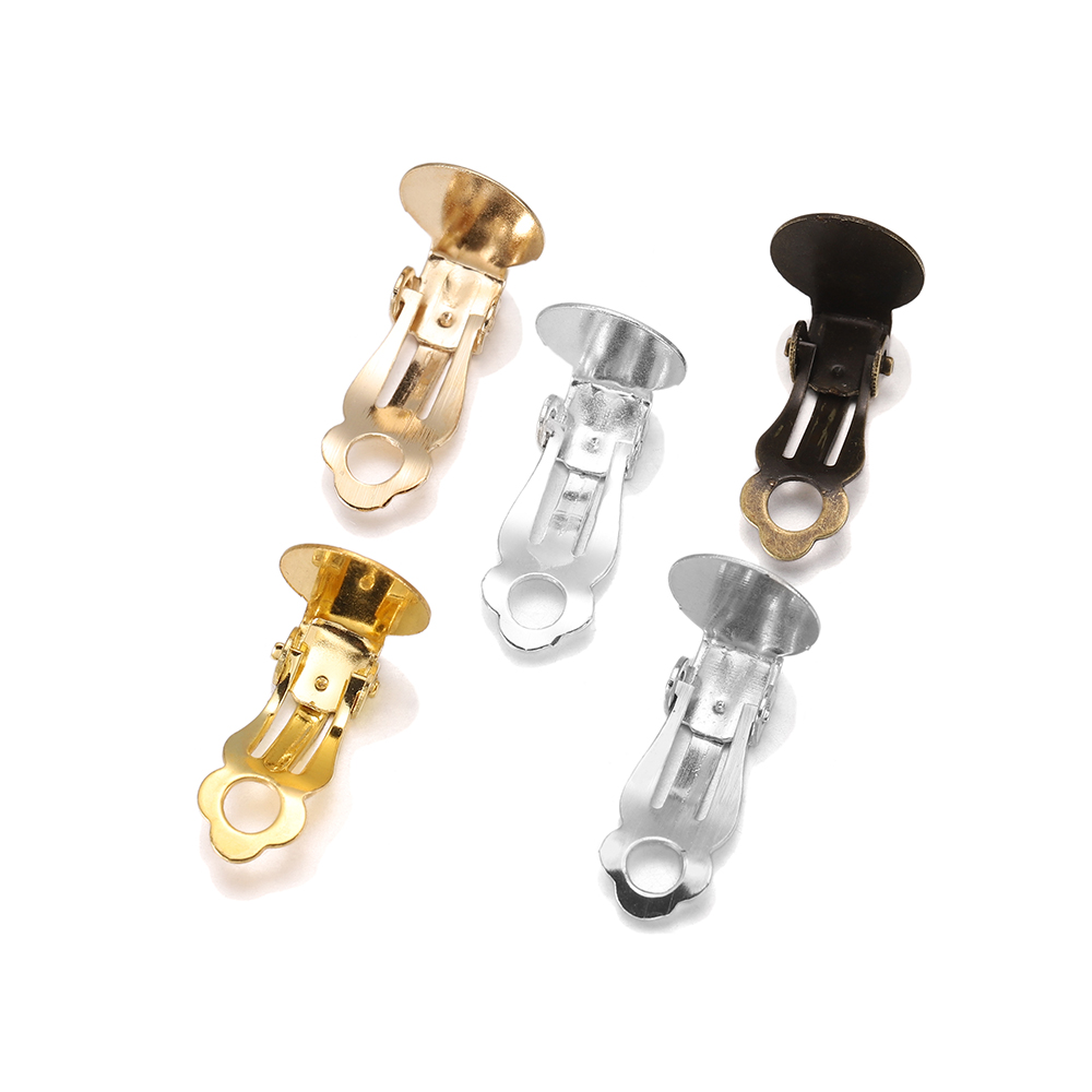 50pcs/Lot 10mm Meatl Ear Clips - مراجعة Jewelry Making Set وسعره