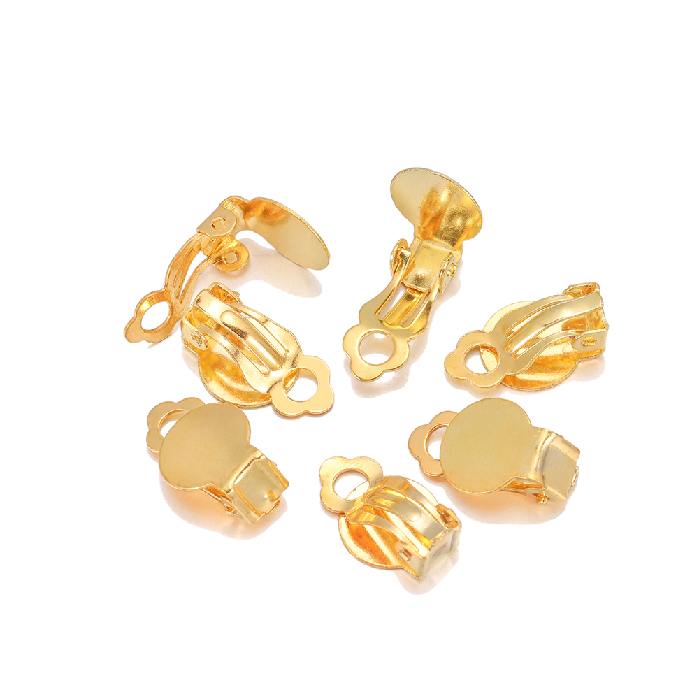 50pcs/Lot 10mm Meatl Ear Clips - مراجعة Jewelry Making Set وسعره