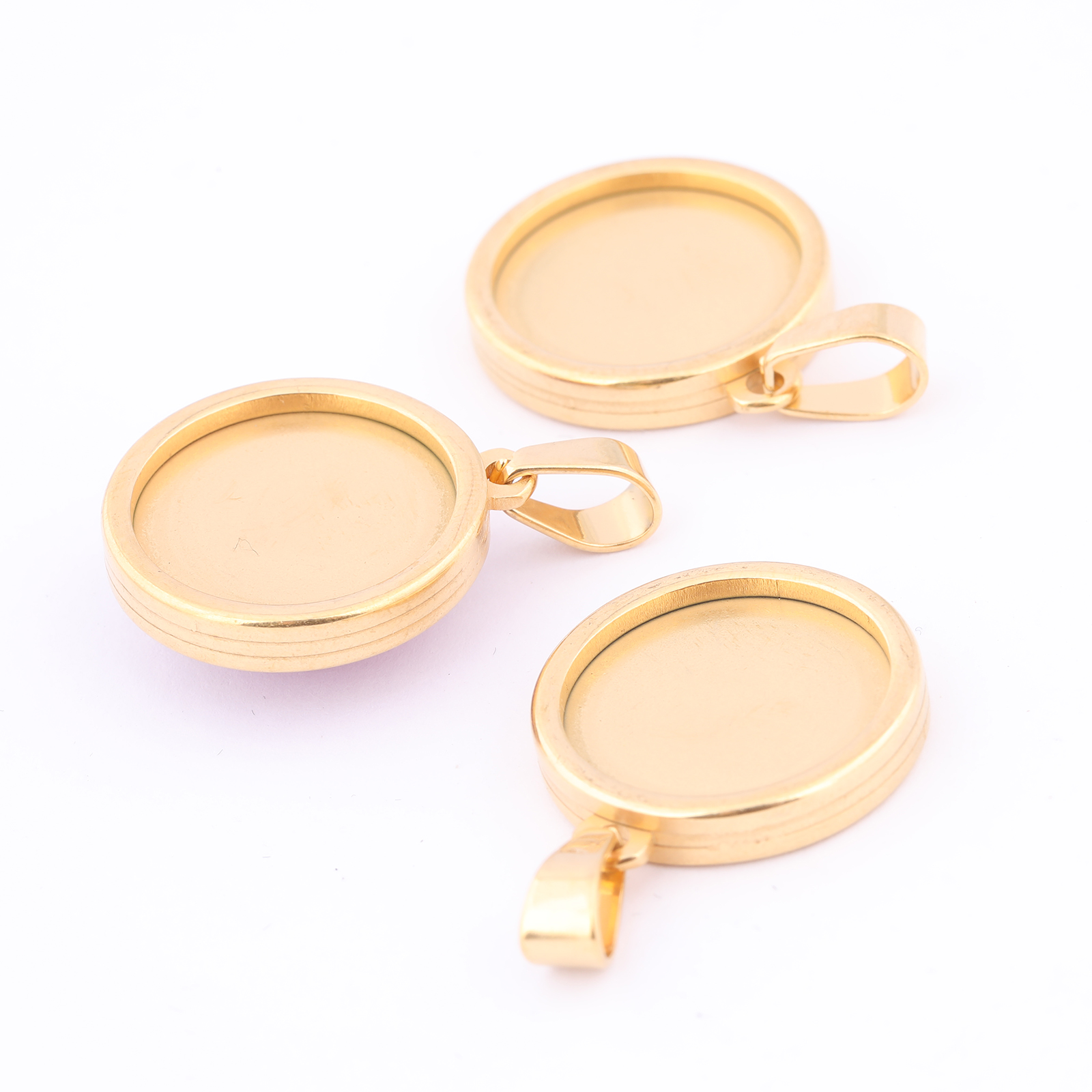 5pcs Stainless Steel Gold Plat - مراجعة Pendant Blank Bezel وسعره