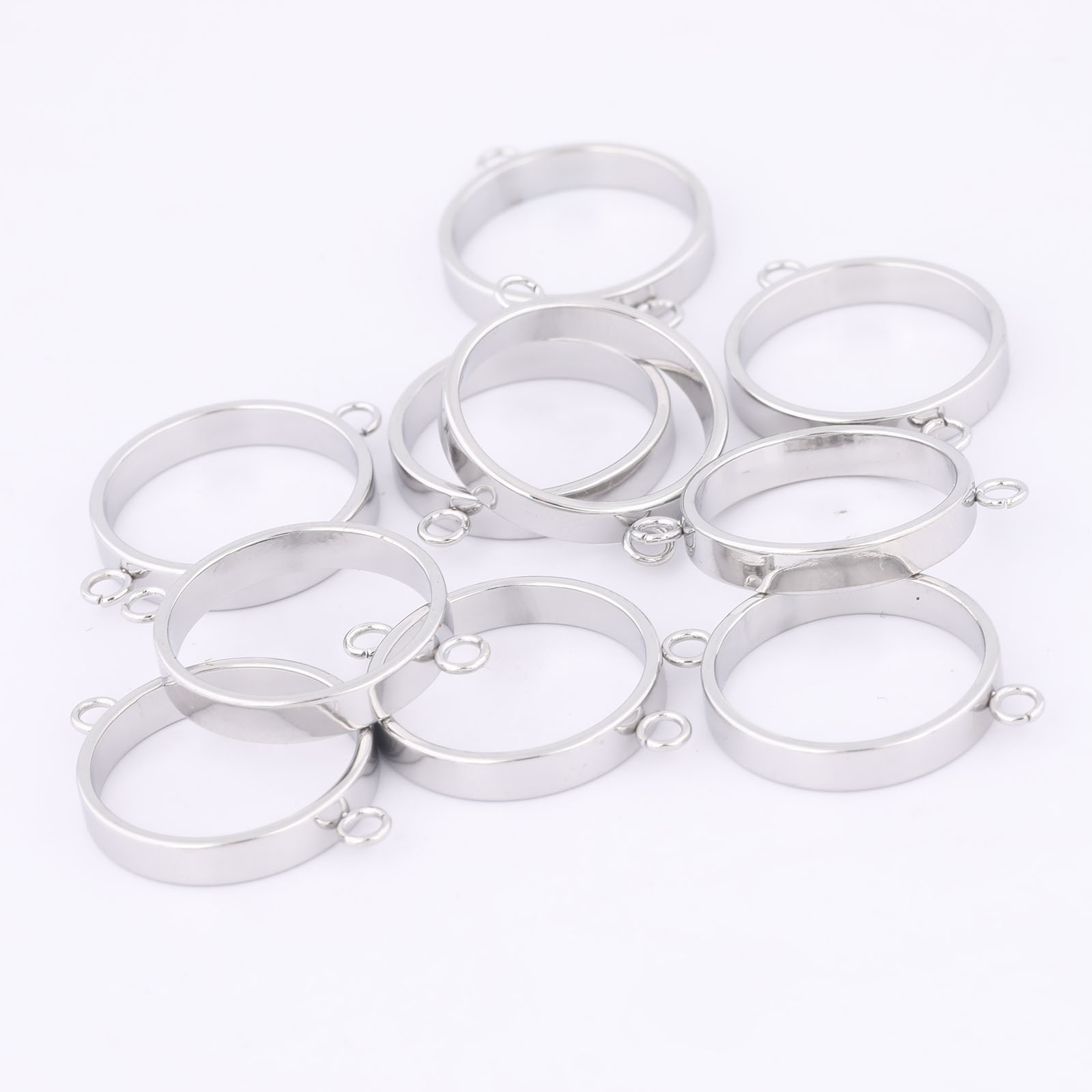 10pcs Stainless Steel 14mm Ope - مراجعة Pendant Blank Bezel وسعره