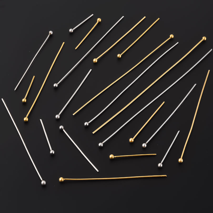 50pcs/Lot 18K Gold Plated Ball - مراجعة Jewelry Making Rivets وسعره