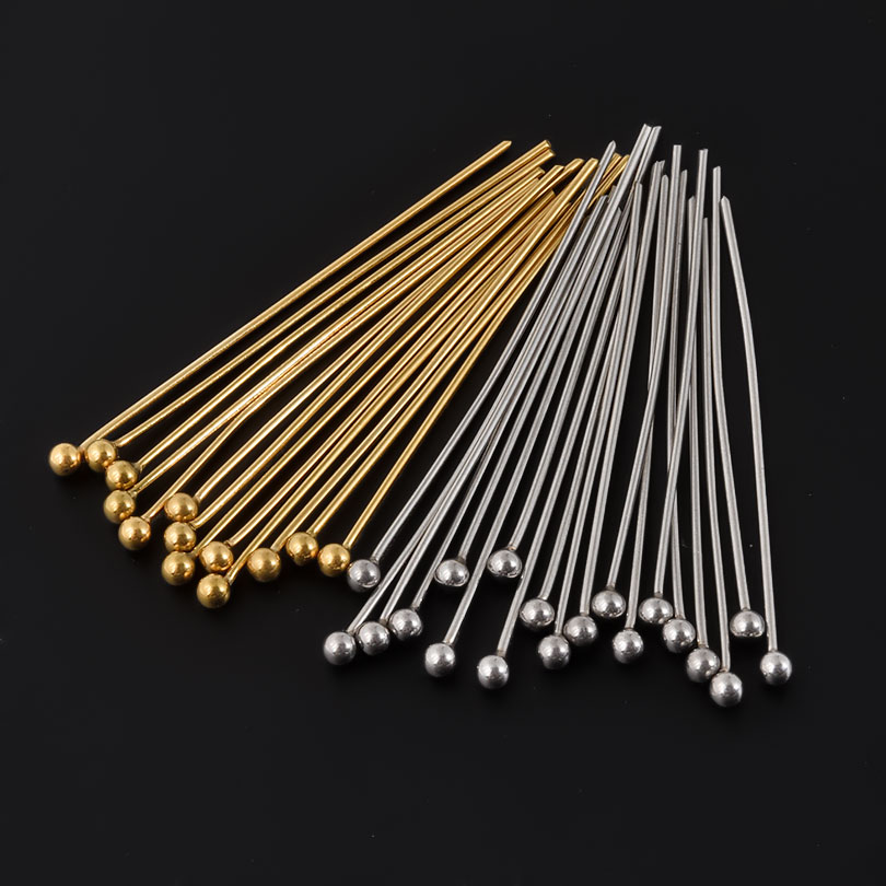 50pcs/Lot 18K Gold Plated Ball - مراجعة Jewelry Making Rivets وسعره