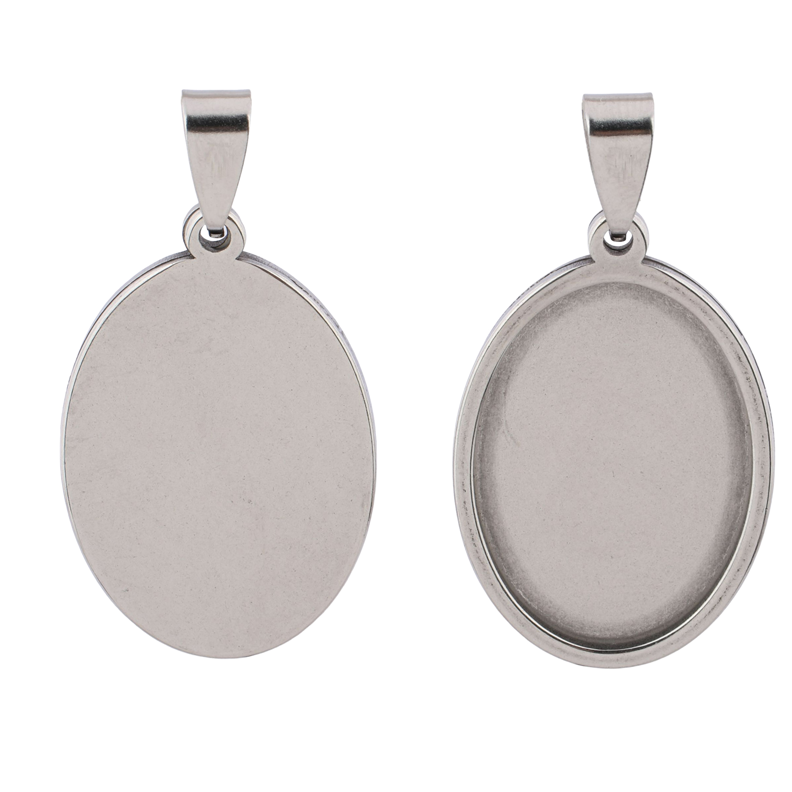 5pcs Stainless Steel Black Ova - مراجعة Pendant Blank Bezel وسعره