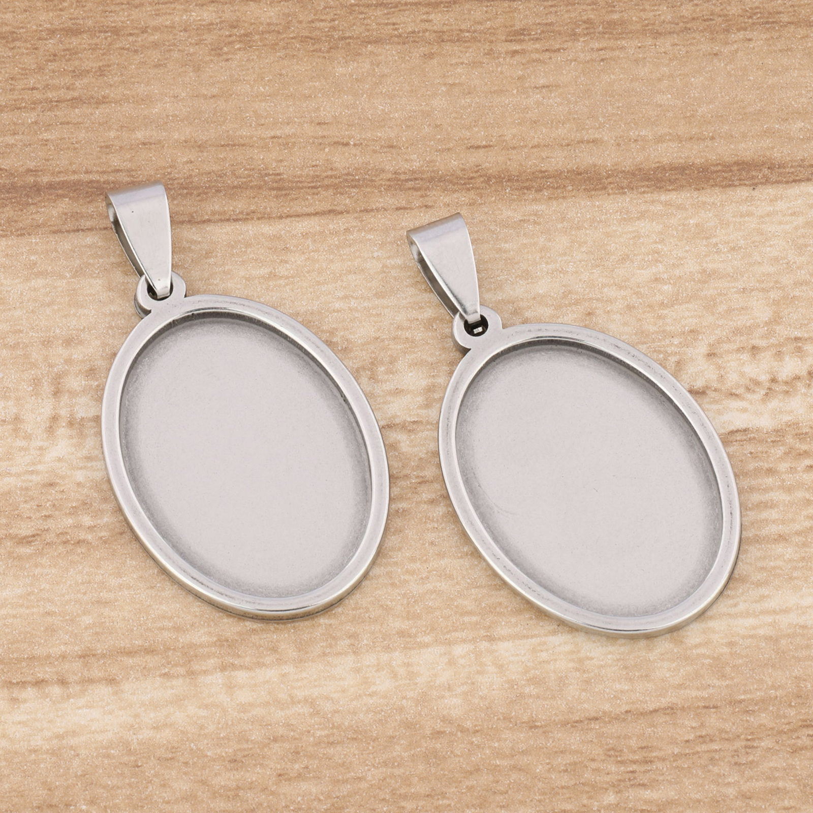 5pcs Stainless Steel Black Ova - مراجعة Pendant Blank Bezel وسعره
