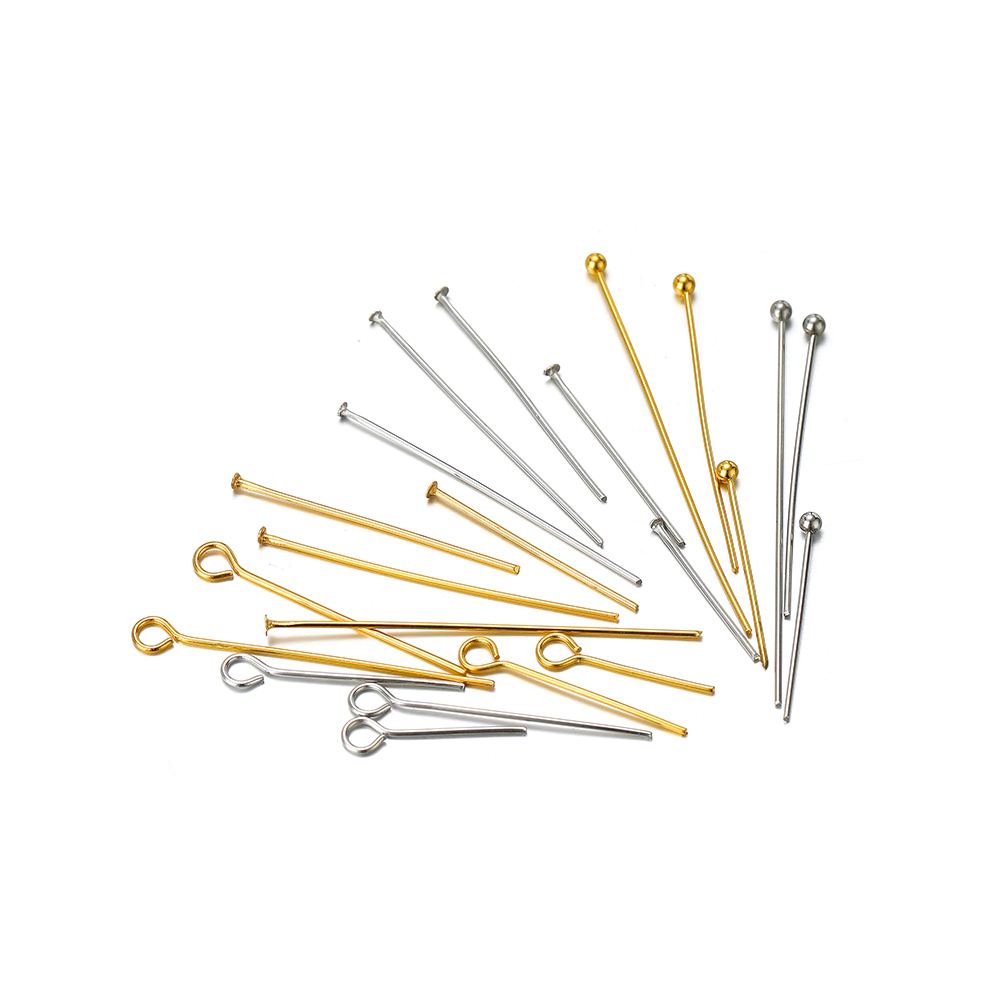 100/50pcs Stainless Steel Eye  - مراجعة Jewelry Making Eye Pins وسعره