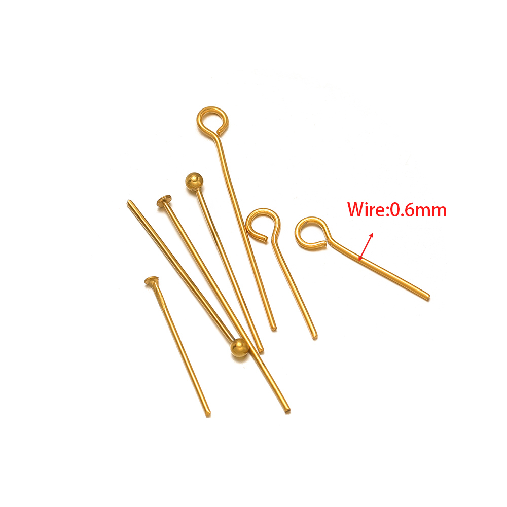 100/50pcs Stainless Steel Eye  - مراجعة Jewelry Making Eye Pins وسعره