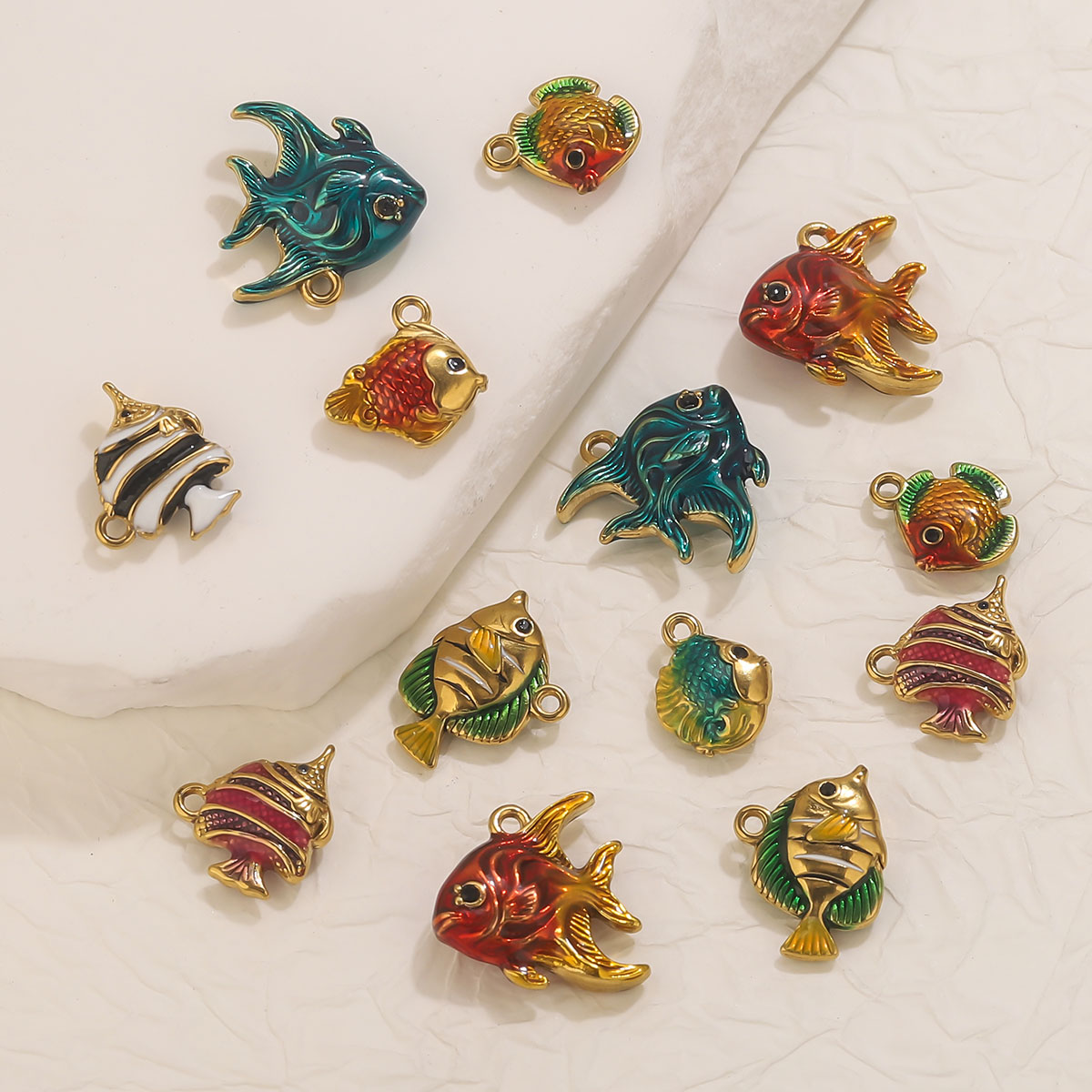 4pcs Stainless Steel Enamel Oc - مراجعة Jewelry Making Materials Wholesale وسعره