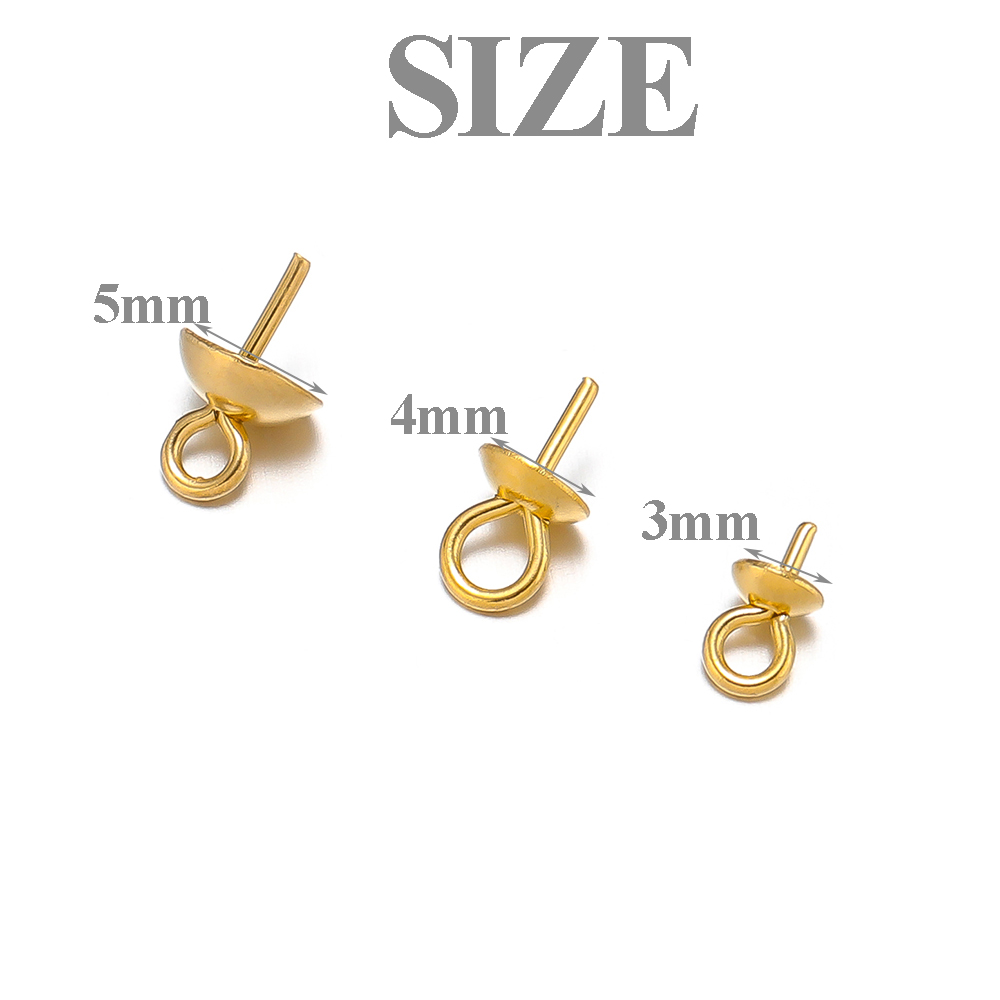 50-100pcs Gold Color Stainless - مراجعة Jewelry Making Rivets وسعره