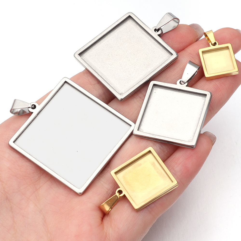 2Pcs Stainless Steel 10 15 20  - مراجعة Pendant Blank Bezel وسعره