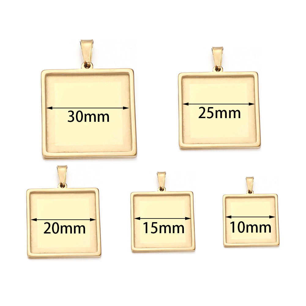 2Pcs Stainless Steel 10 15 20  - مراجعة Pendant Blank Bezel وسعره