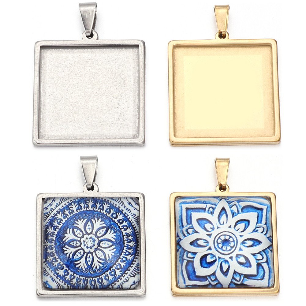 2Pcs Stainless Steel 10 15 20  - مراجعة Pendant Blank Bezel وسعره