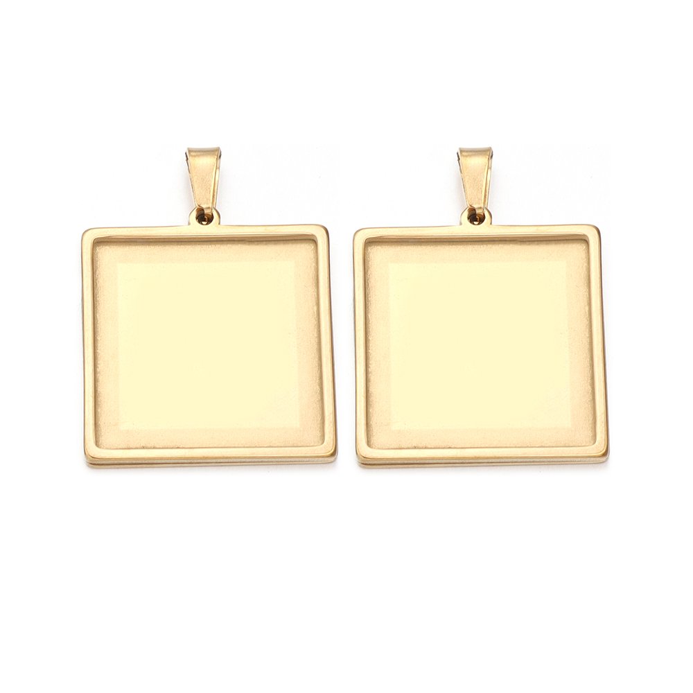 2Pcs Stainless Steel 10 15 20  - مراجعة Pendant Blank Bezel وسعره
