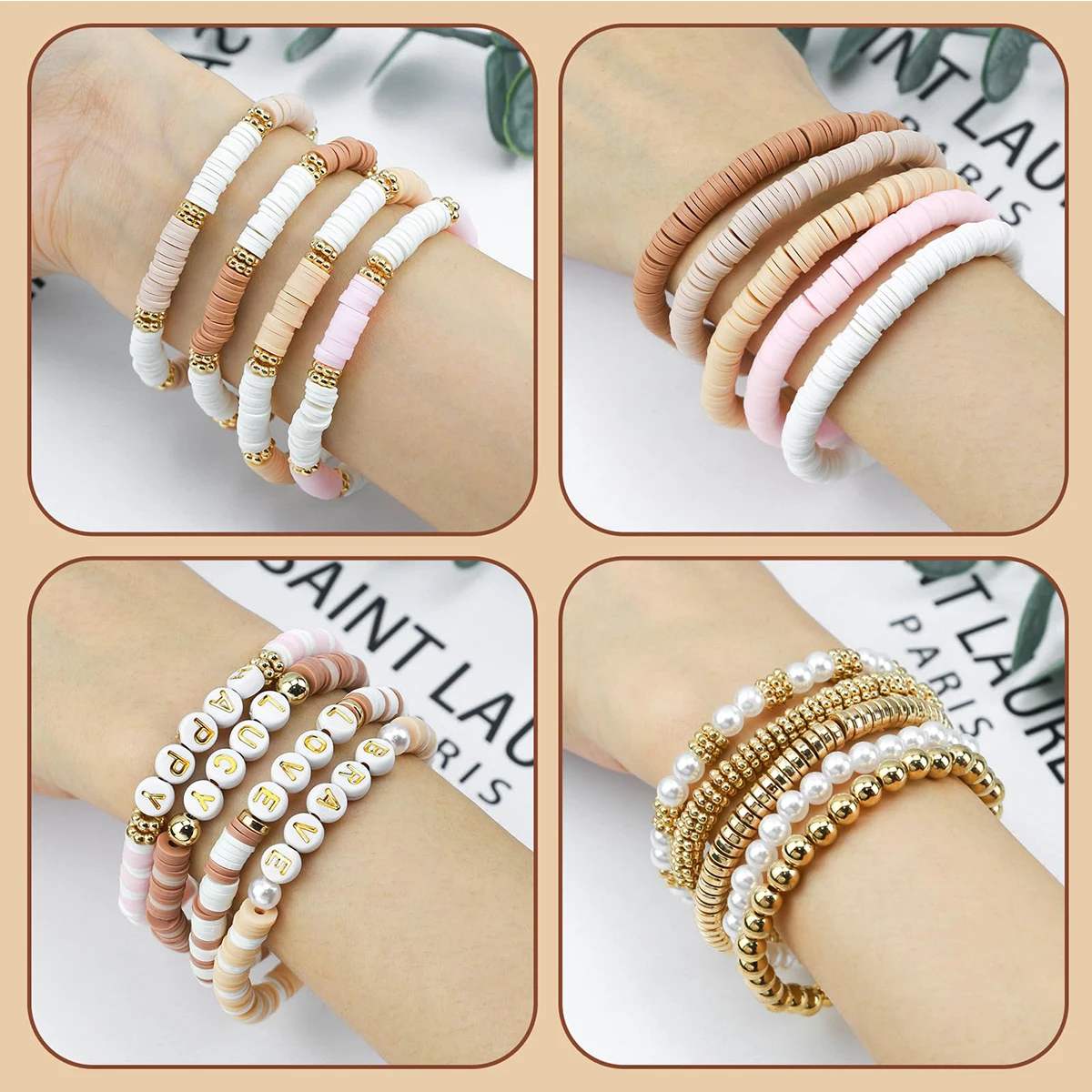 1970pcs light pink clay bead s - مراجعة Jewelry Making Online وسعره
