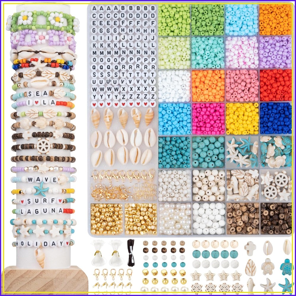 6000pcs 4mm Glass Beads for Br - مراجعة Jewelry Making Online وسعره