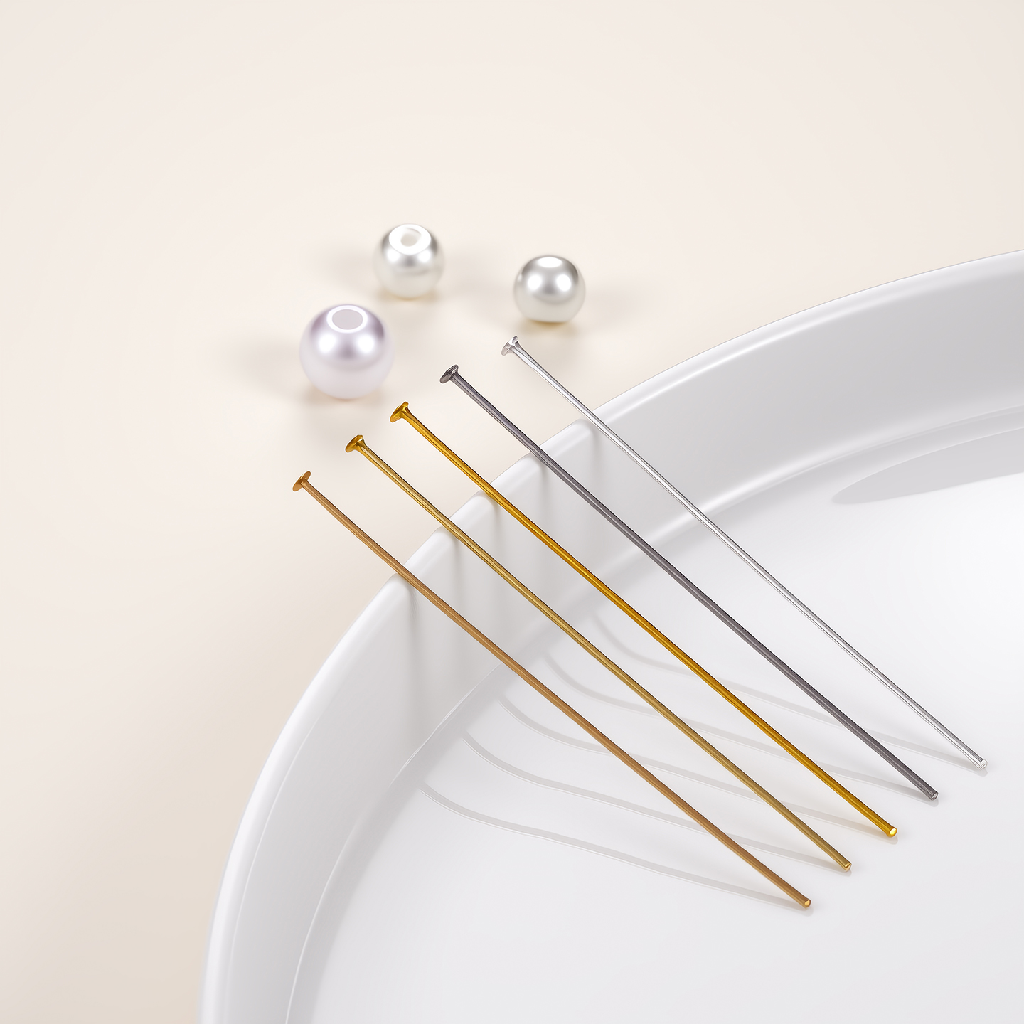 50Pcs 18K Gold Plated Flat Hea - مراجعة Jewelry Making Eye Pins وسعره