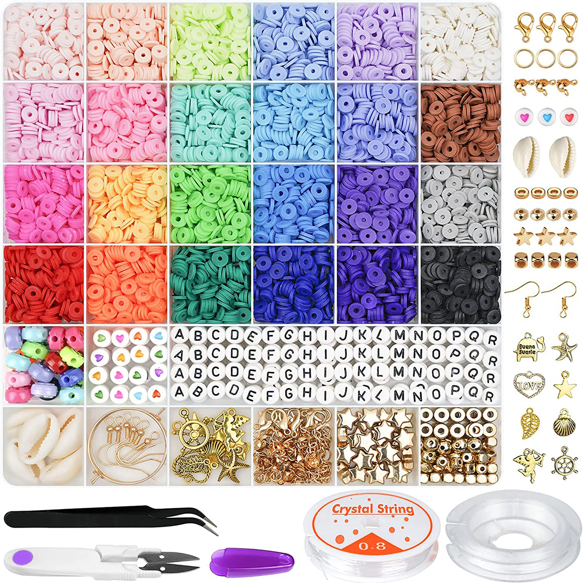 6000 Pcs 24 Colors Flat Round  - مراجعة Jewelry Making Online وسعره