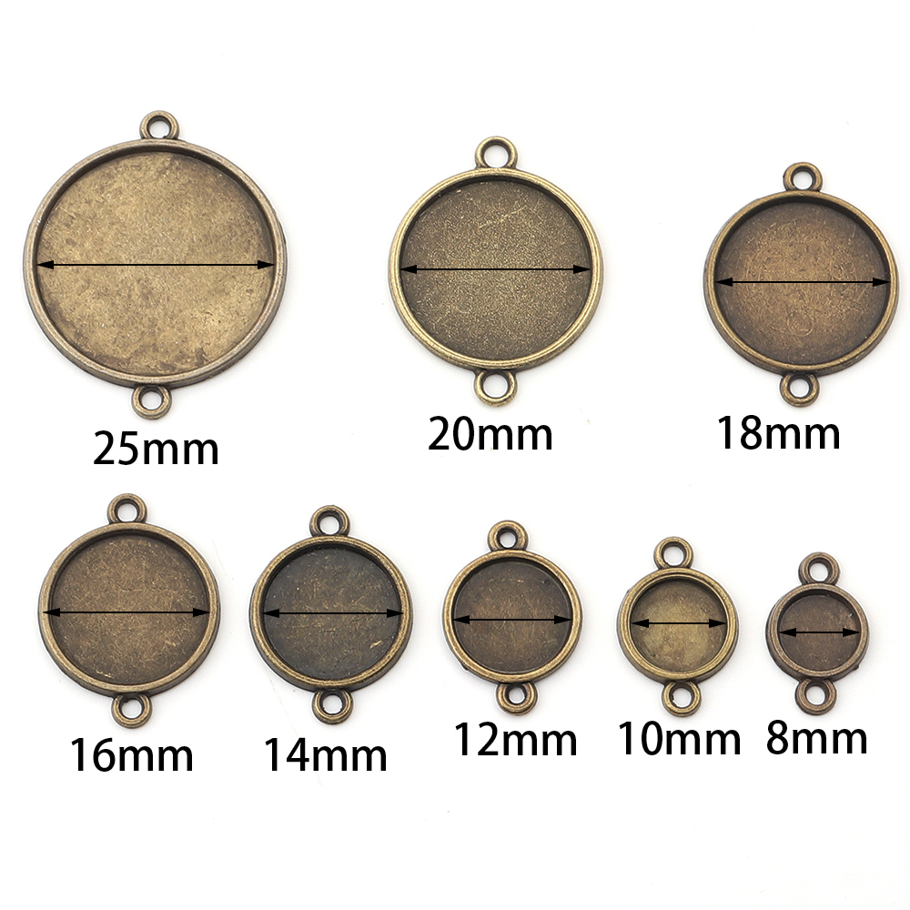 10pcs 8/10/12/14/16/18/20/25mm - مراجعة Pendant Blank Bezel وسعره