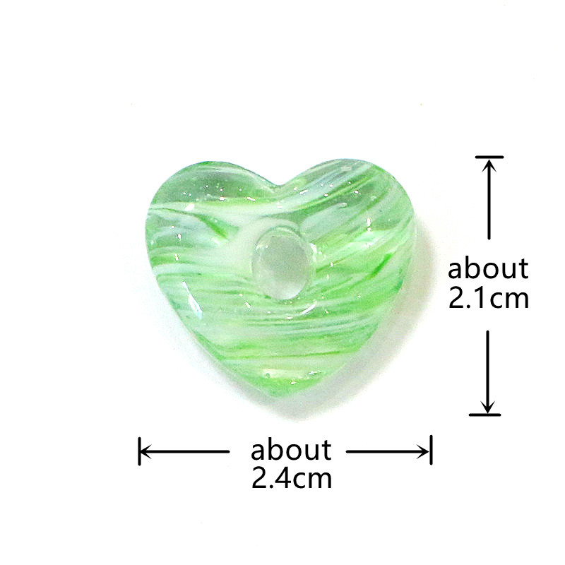2pcs Mini Hollow Heart Glass B - مراجعة Jewelry Making Ideas With Beads وسعره
