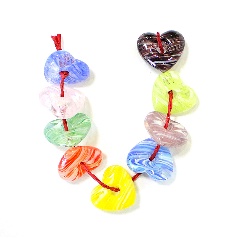 2pcs Mini Hollow Heart Glass B - مراجعة Jewelry Making Ideas With Beads وسعره