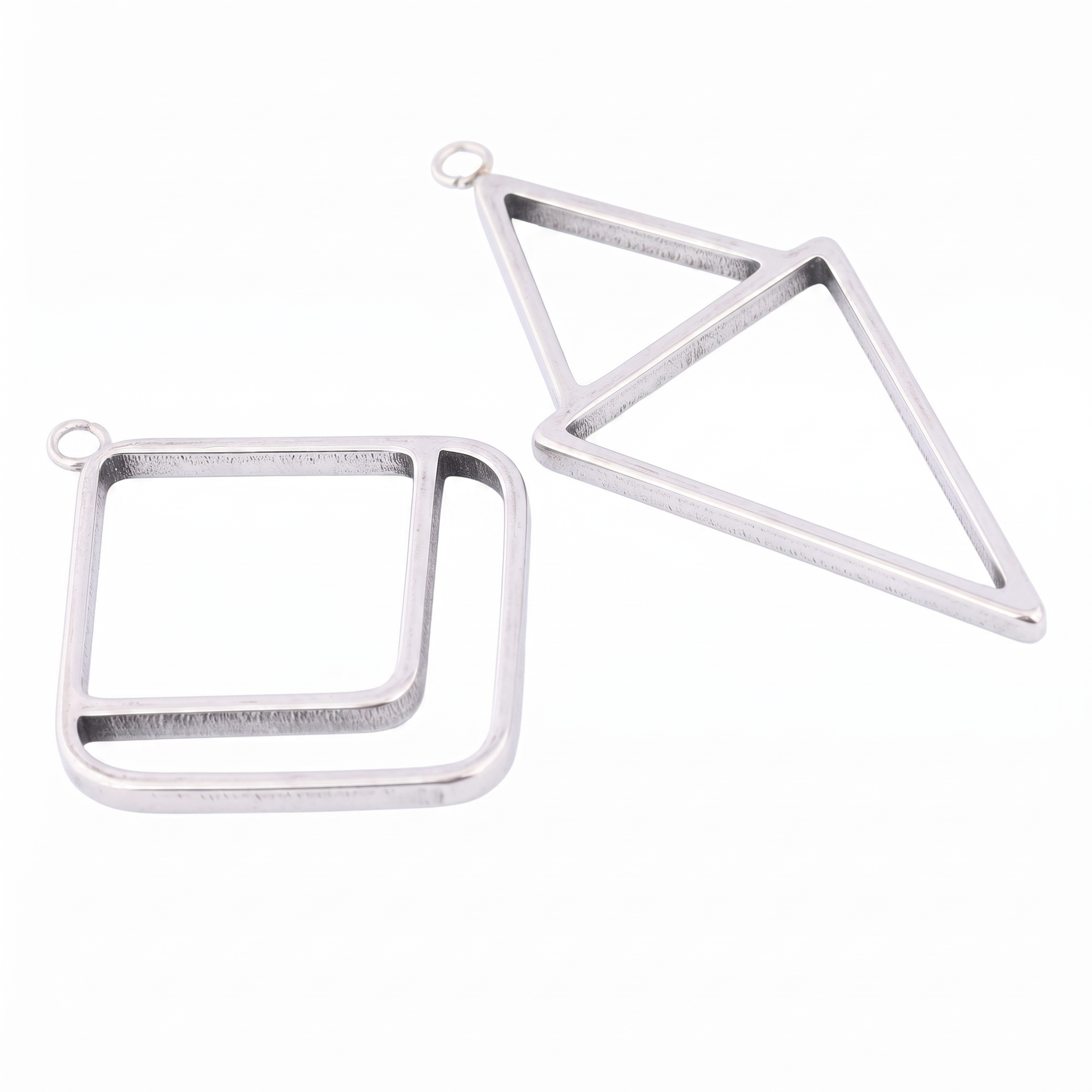 10pcs Square Triangle 3mm Thic - مراجعة Pendant Blank Bezel وسعره