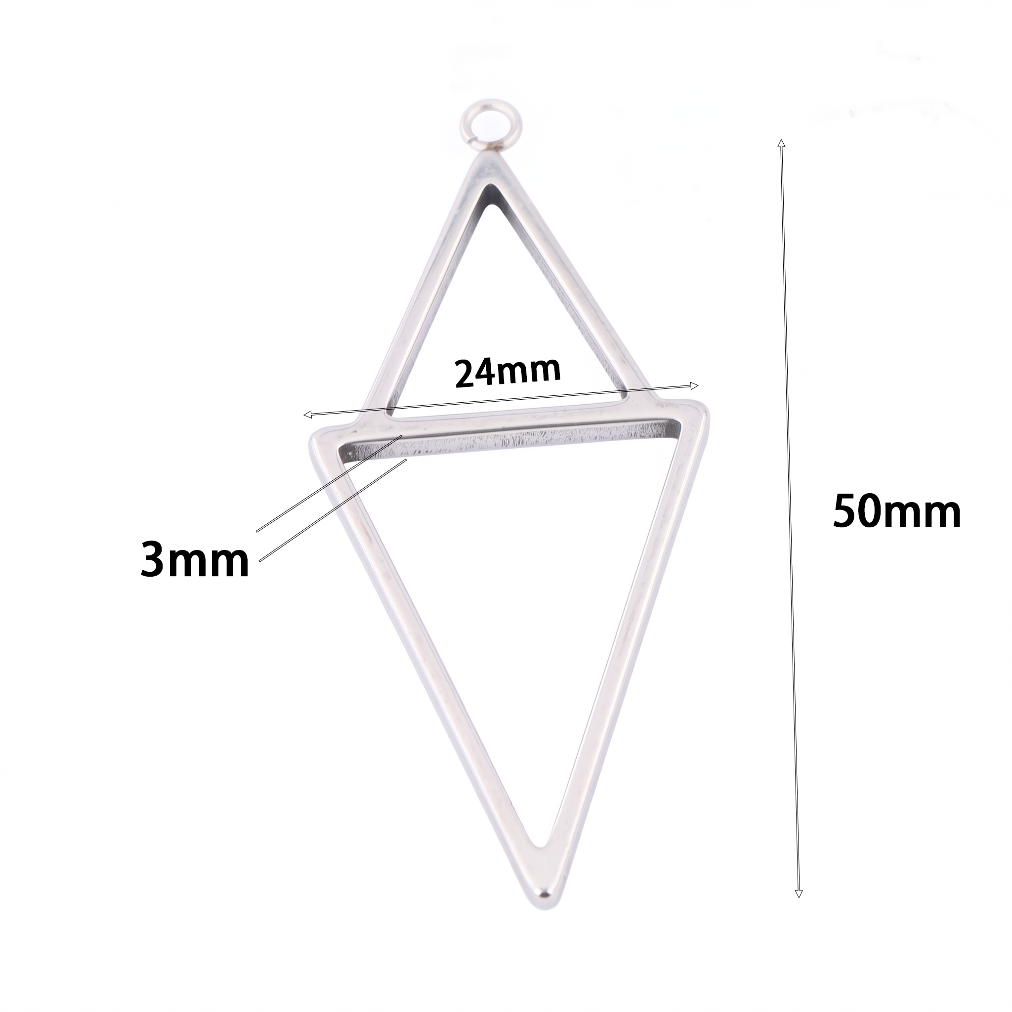 10pcs Square Triangle 3mm Thic - مراجعة Pendant Blank Bezel وسعره