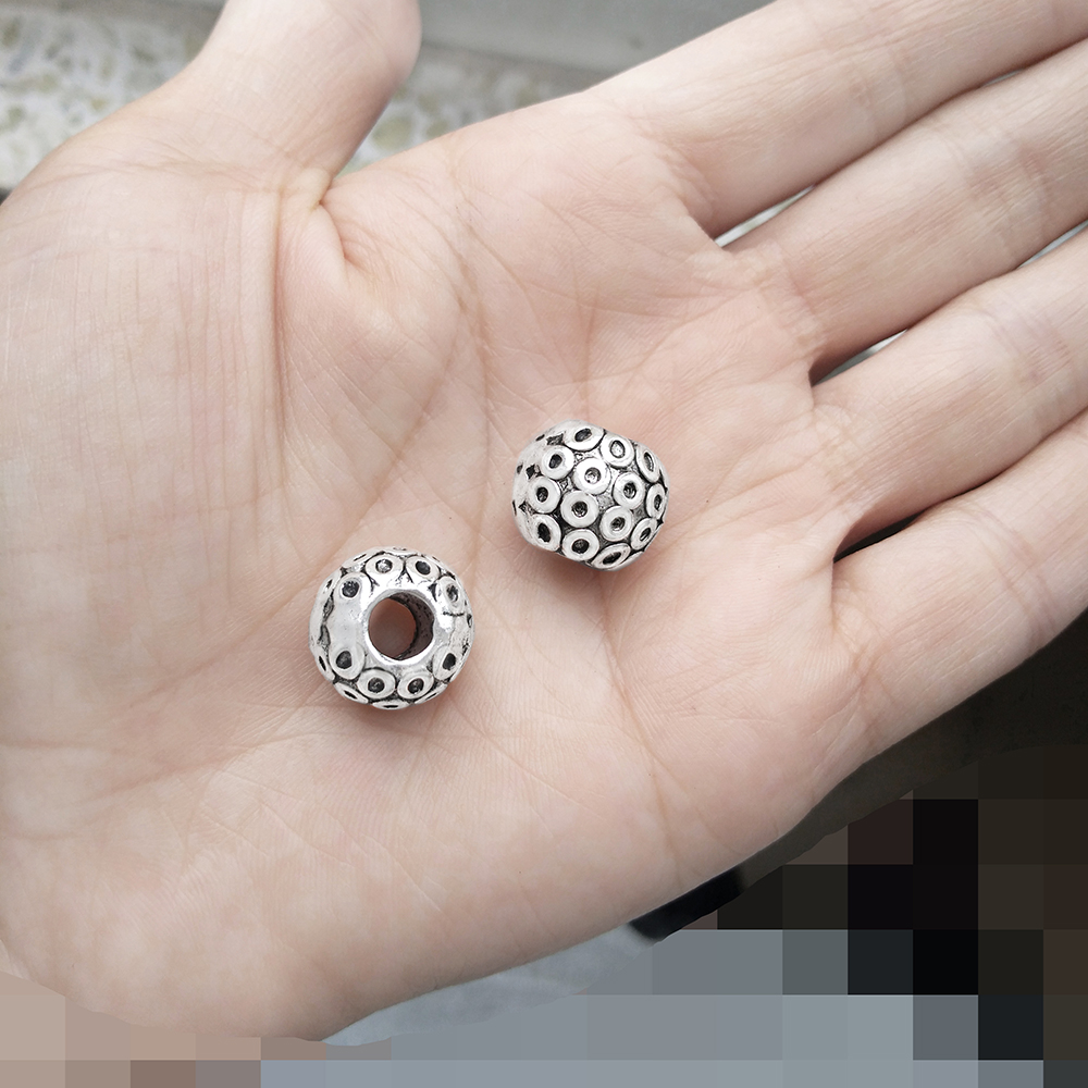 Beads 14mm DIY Large 5mm Hole  - مراجعة Jewelry Making Rivets وسعره