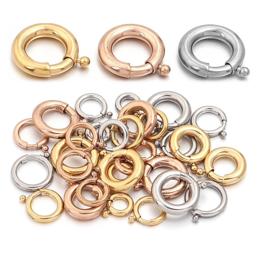 2pcs Stainless Steel Spring Cl - مراجعة Jewelry Making A Ring وسعره