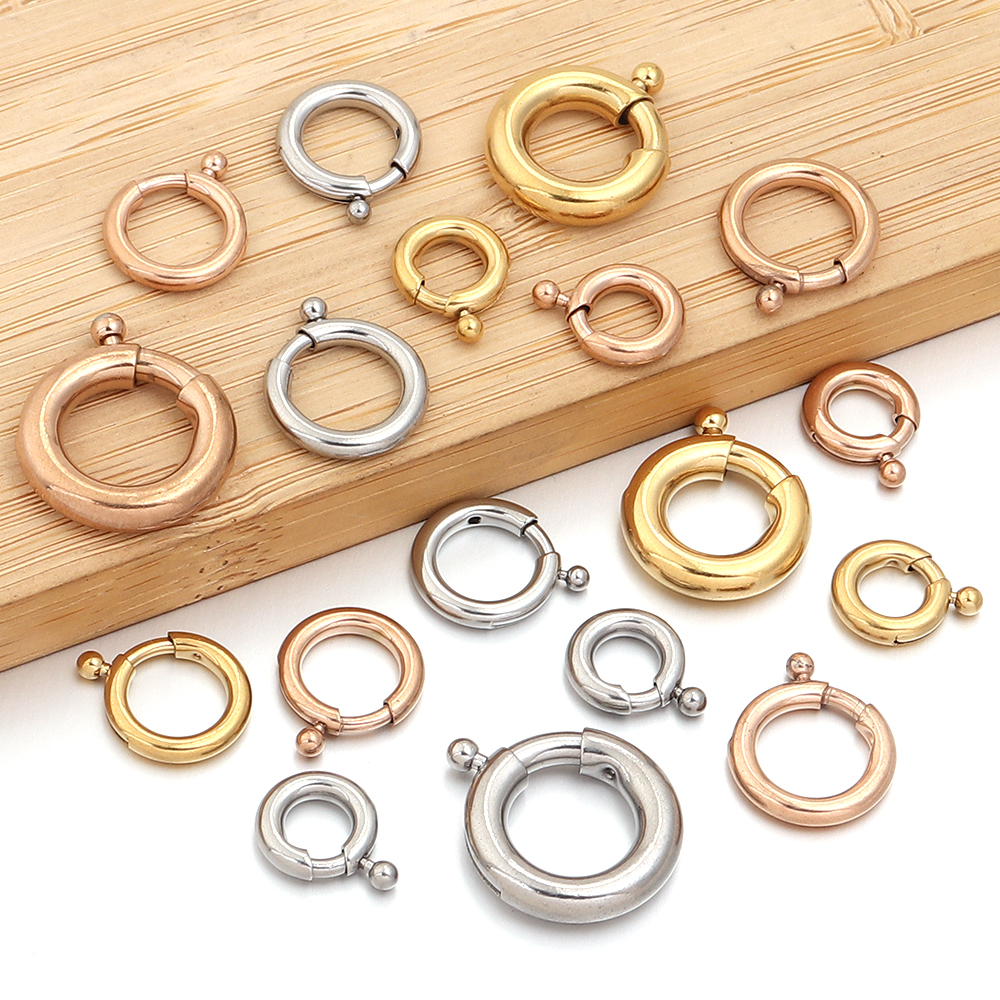 2pcs Stainless Steel Spring Cl - مراجعة Jewelry Making A Ring وسعره