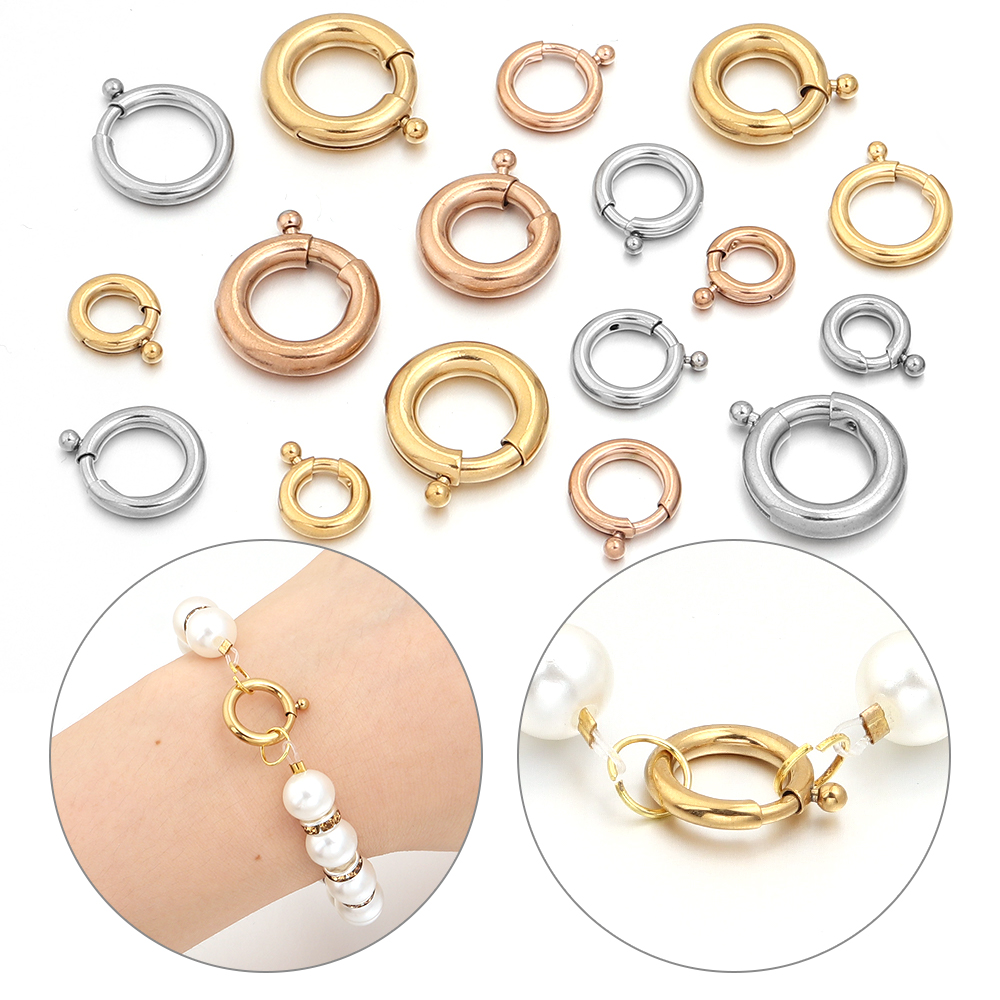 2pcs Stainless Steel Spring Cl - مراجعة Jewelry Making A Ring وسعره