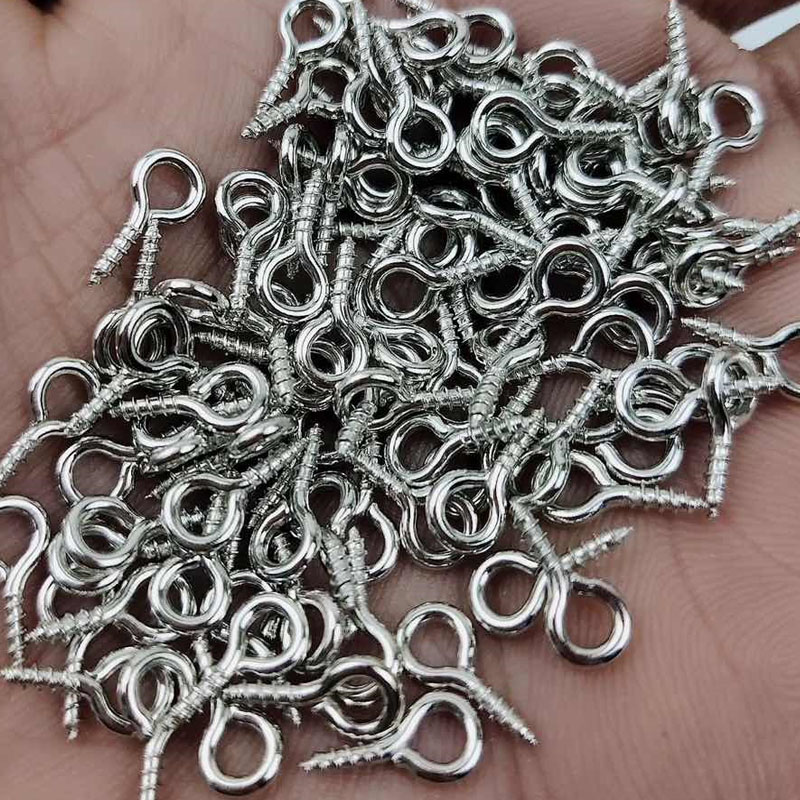 8/10mm Mini Screw Eye Pins Met - مراجعة Jewelry Making Rivets وسعره