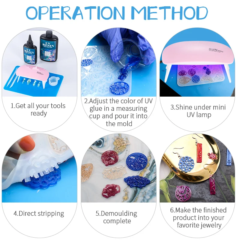 Hard UV Resin Glue Kit Fast Cu - مراجعة Jewelry Making Online وسعره