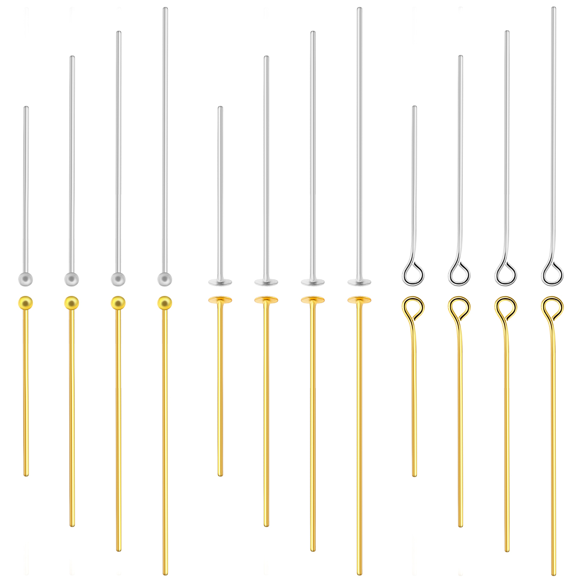 50-100pcs Stainless Steel Flat - مراجعة Jewelry Making Eye Pins وسعره