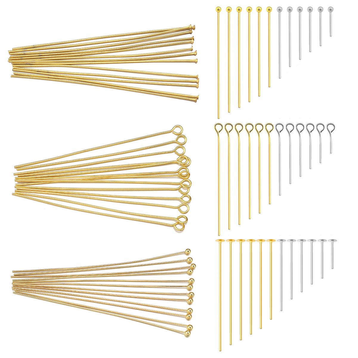 50-100pcs Stainless Steel Flat - مراجعة Jewelry Making Eye Pins وسعره