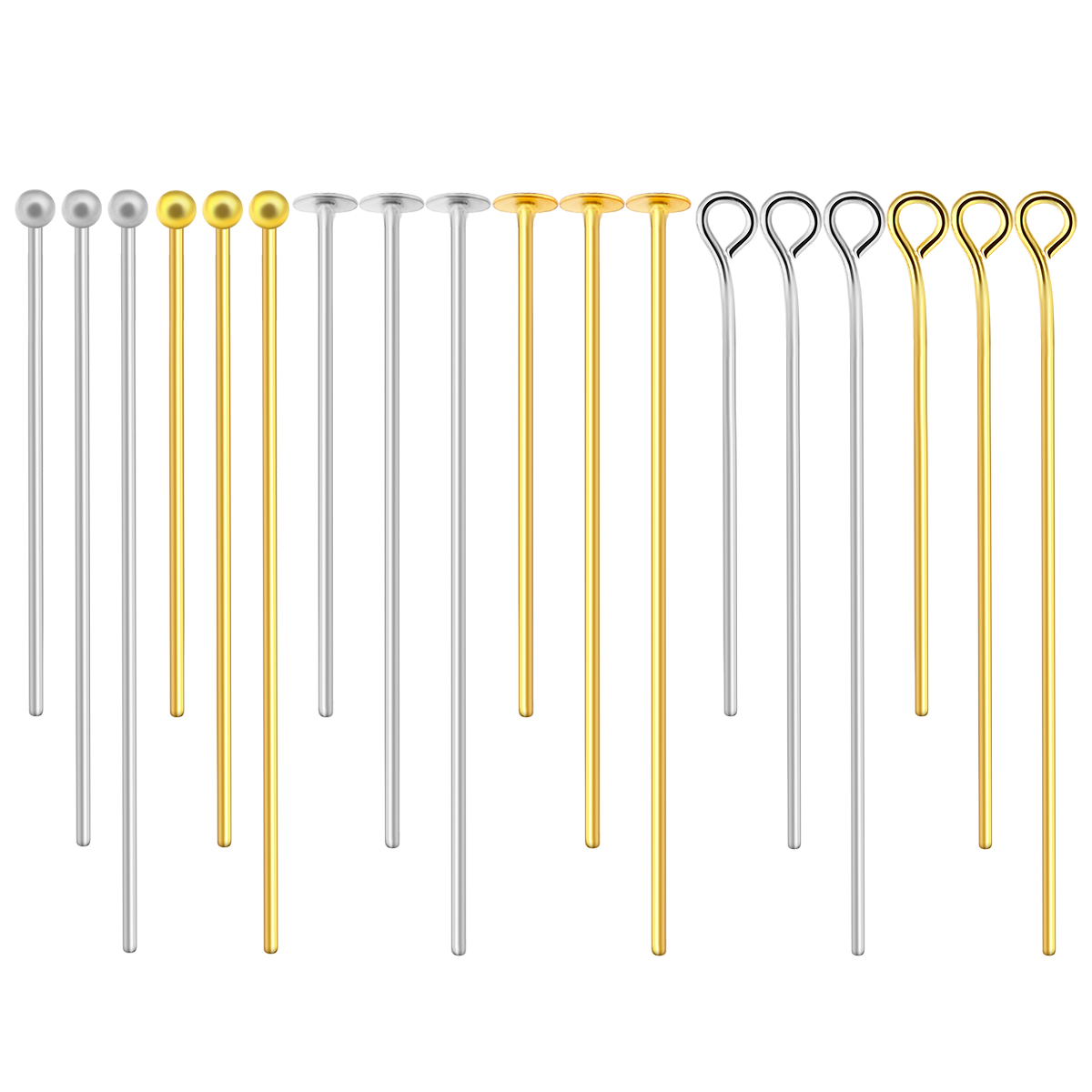 50-100pcs Stainless Steel Flat - مراجعة Jewelry Making Eye Pins وسعره