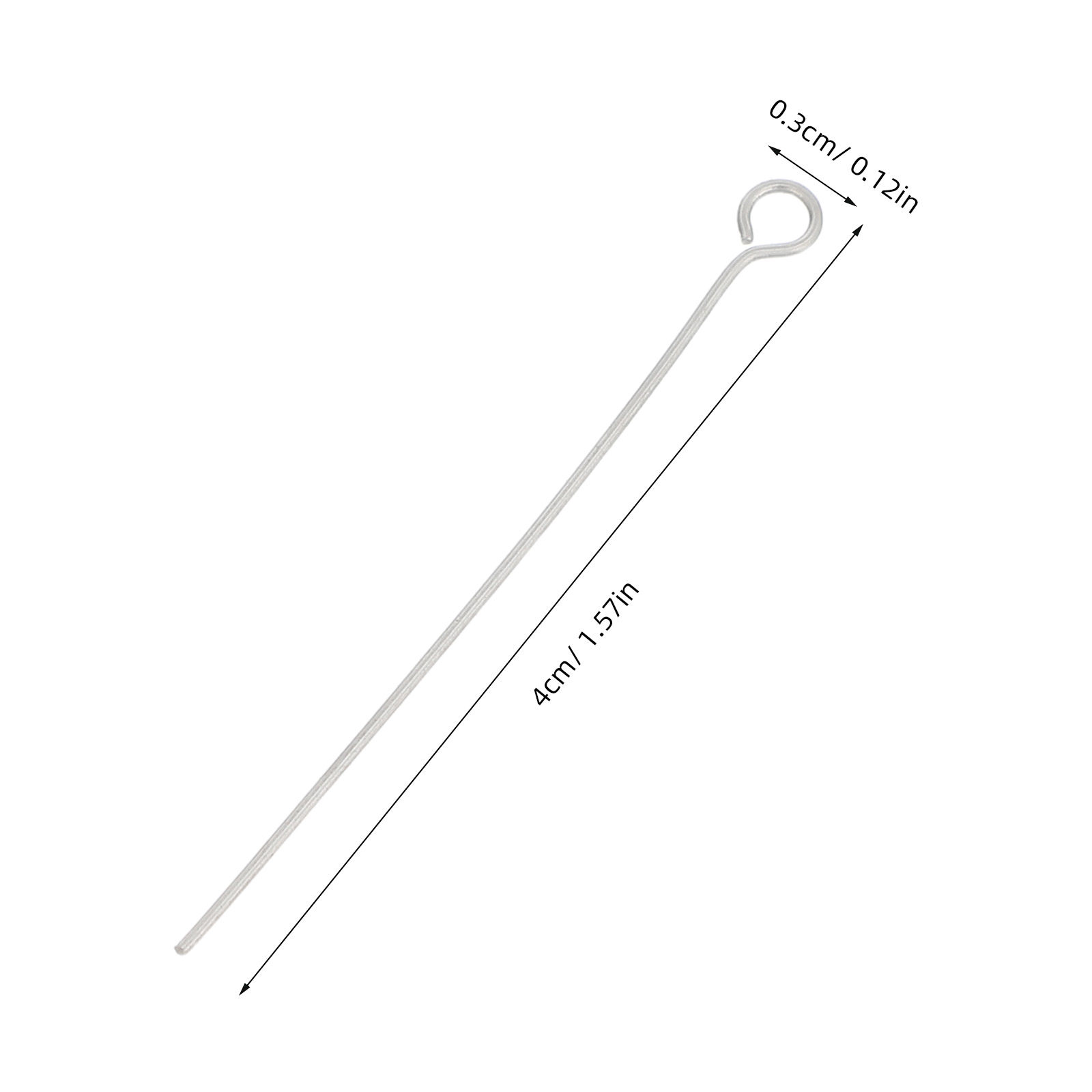 300Pcs Silver Stainless Steel  - مراجعة Jewelry Making Eye Pins وسعره