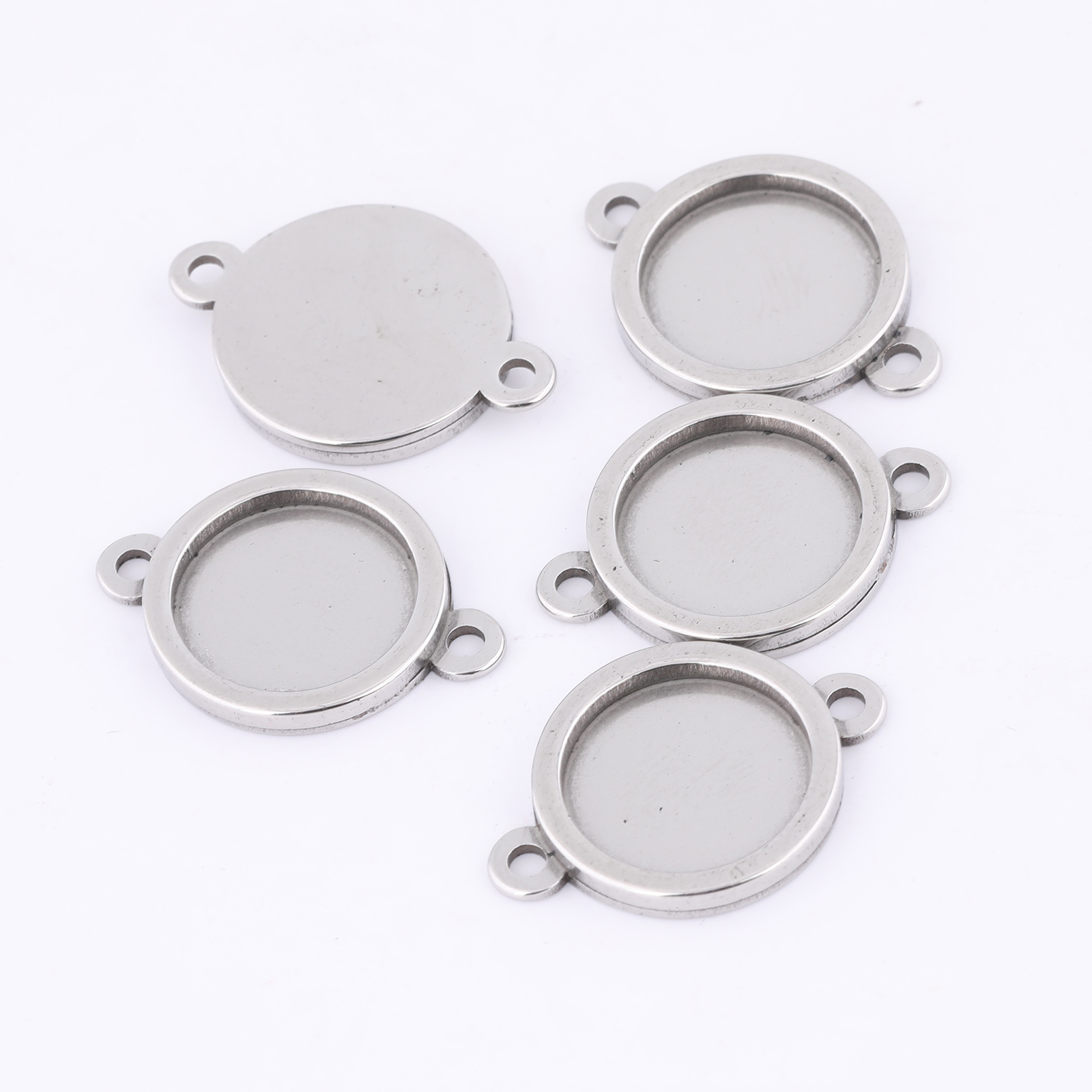 10pcs Stainless Steel 12mm Cab - مراجعة Pendant Blank Bezel وسعره
